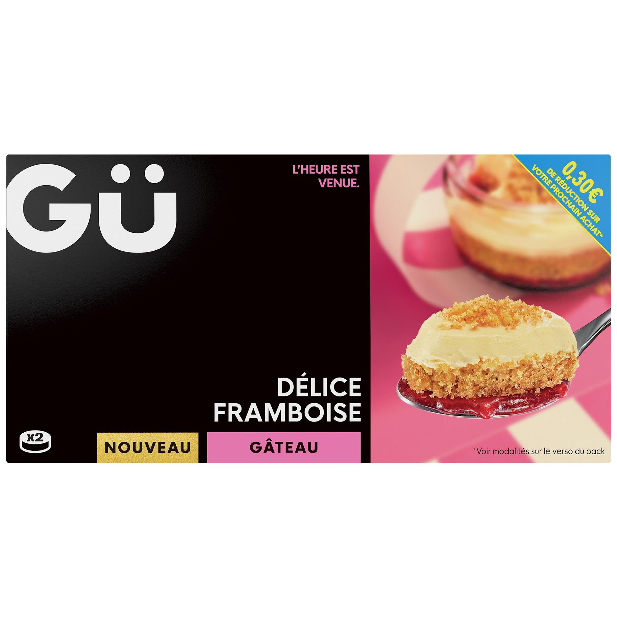 GU Délice framboise 2x74g