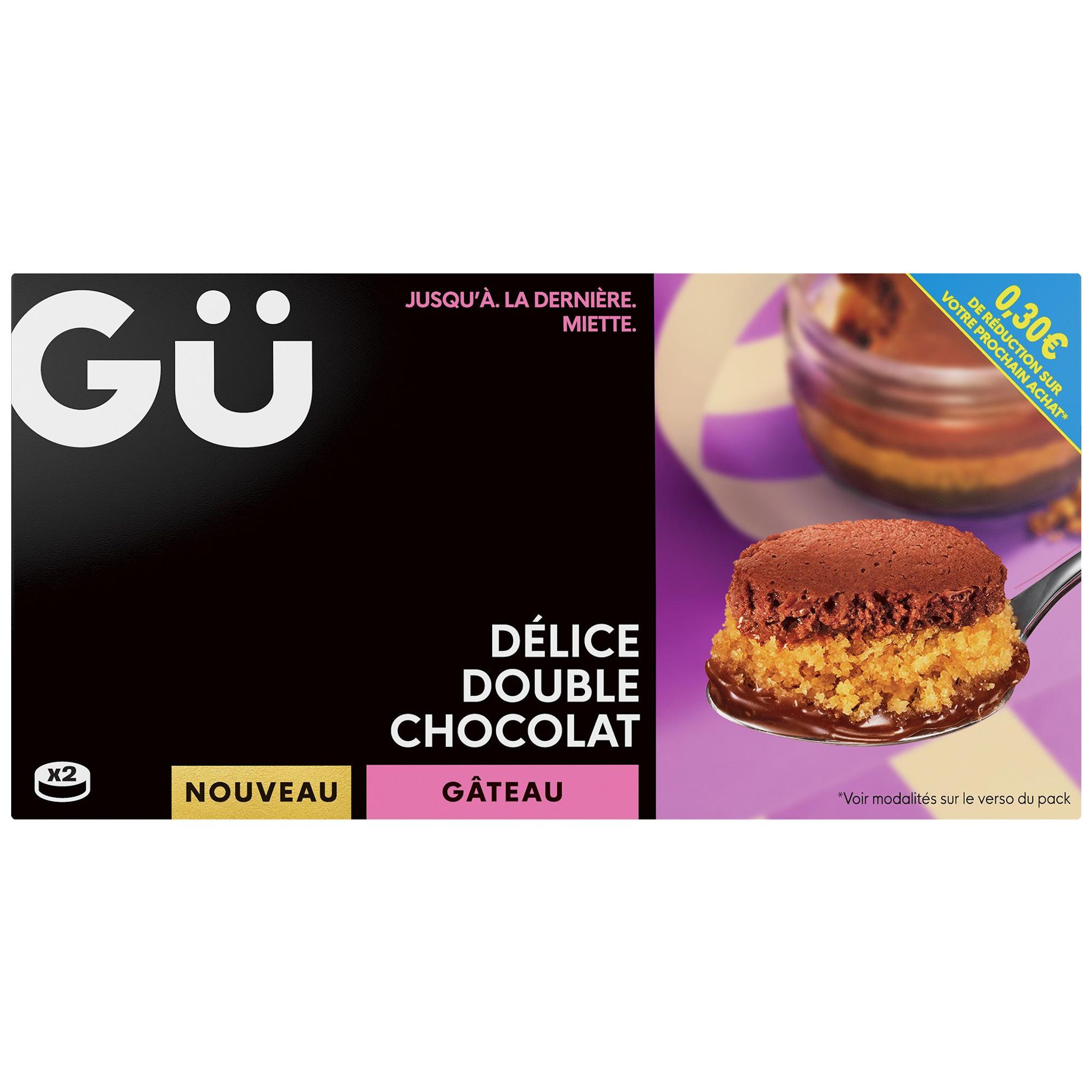 GU Délice double chocolat 2x68g
