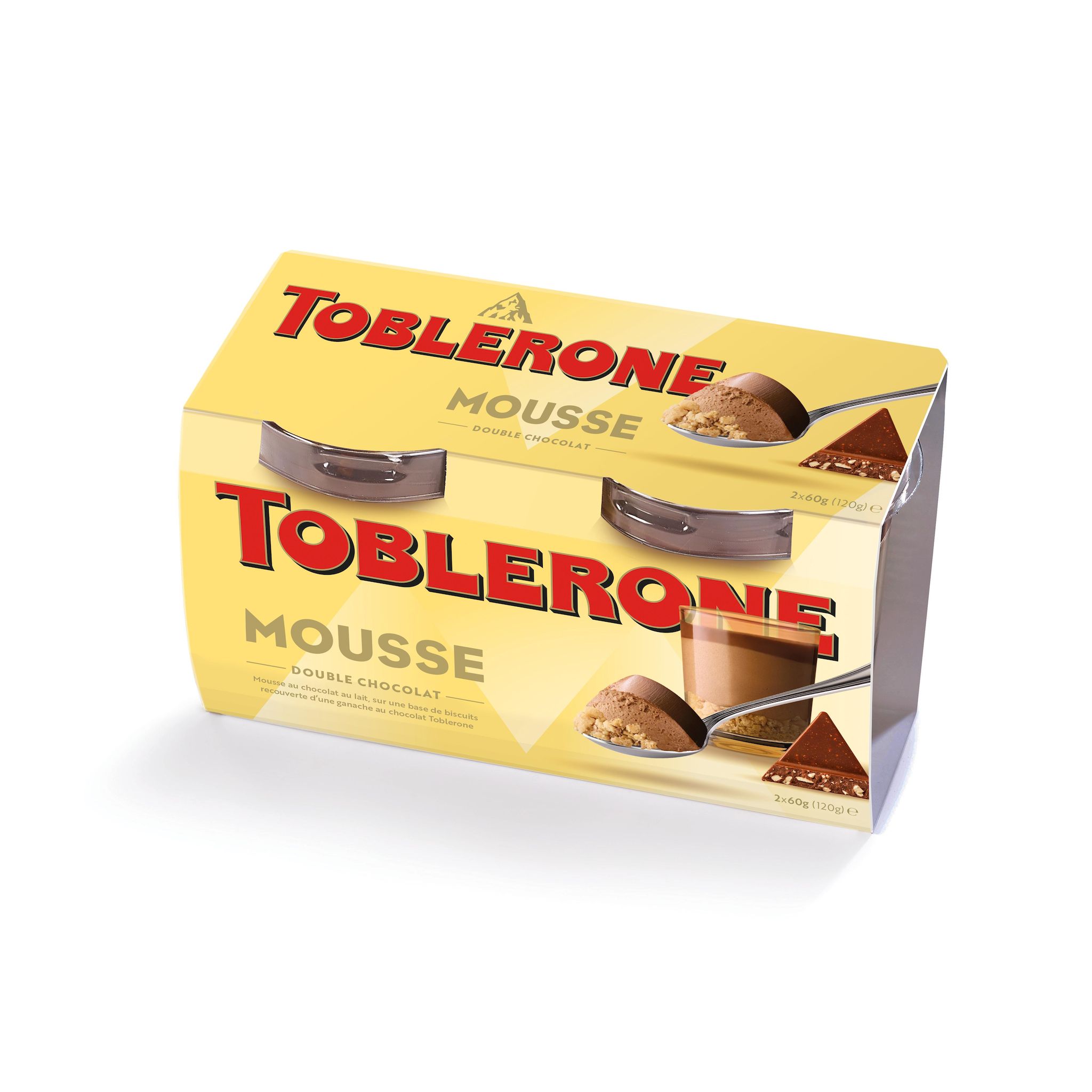 TOBLERONE Mousse double chocolat 2x60g