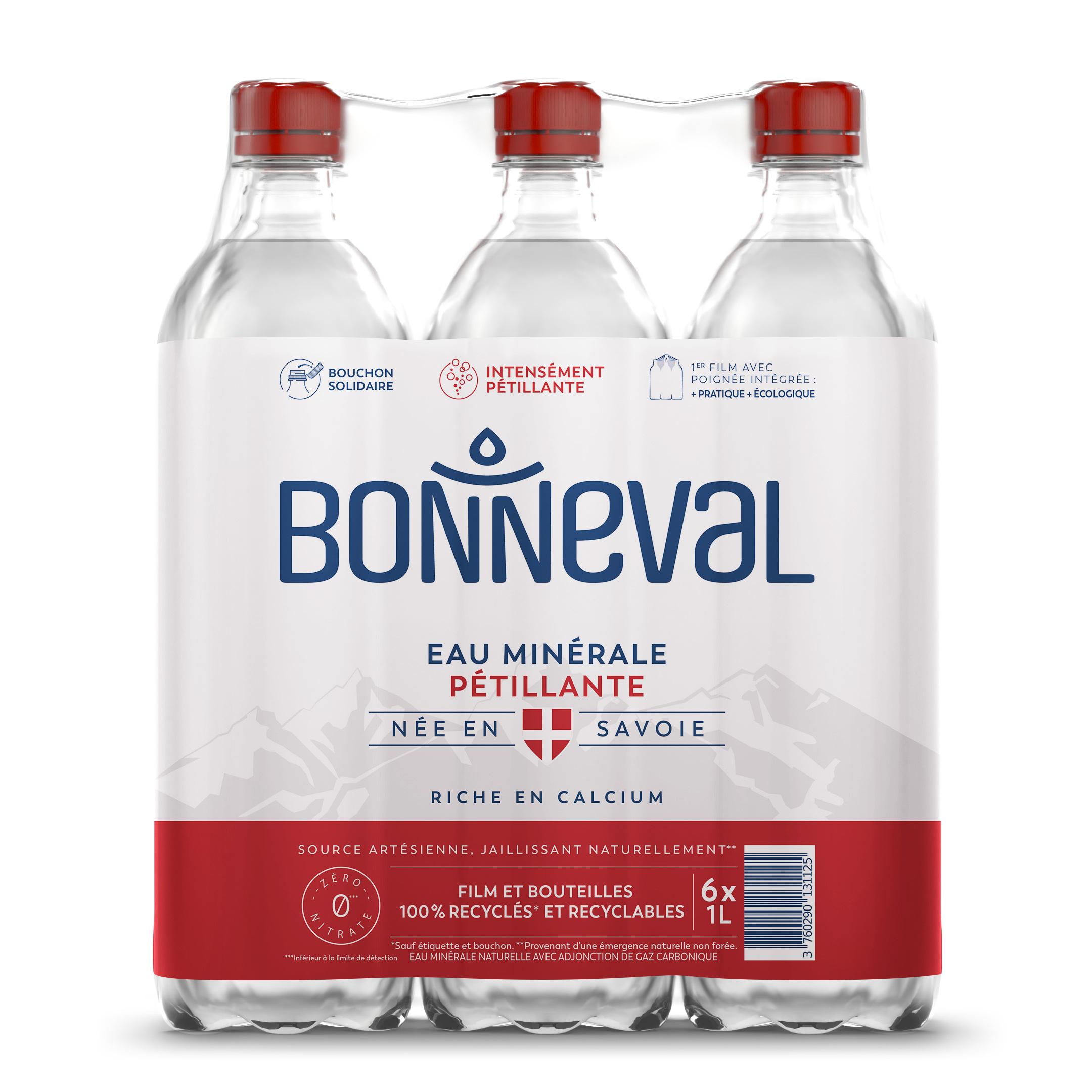 BONNEVAL Eau minérale naturelle gazeuse 6x1l