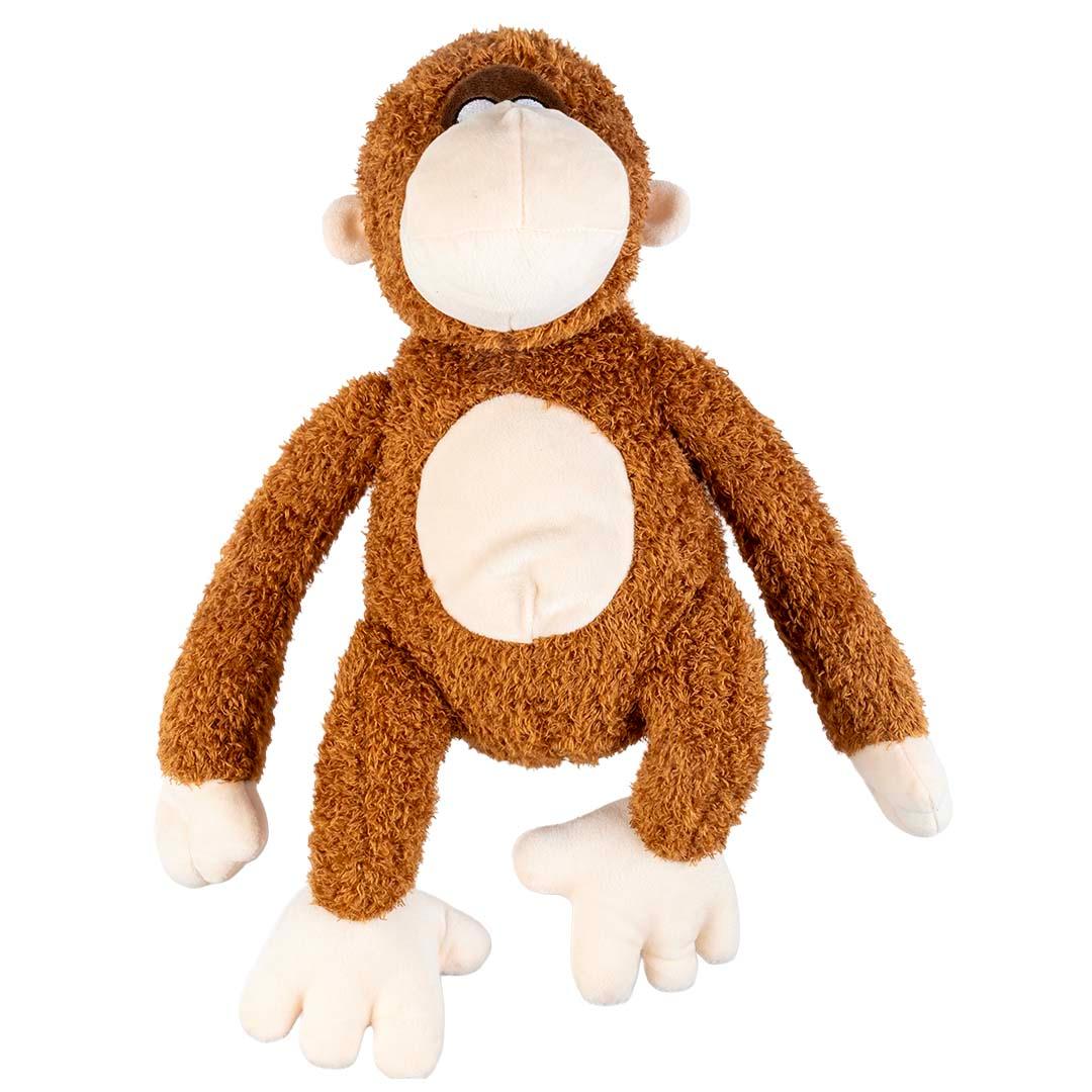 DUVOPLUS Peluche singe brun pour chien 1 pièce