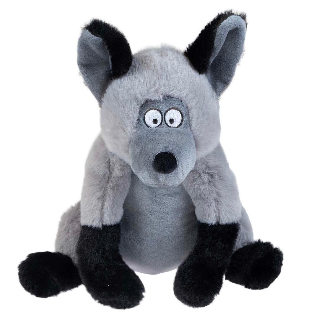 DUVOPLUS Peluche coyote gris pour chien 1 pièce