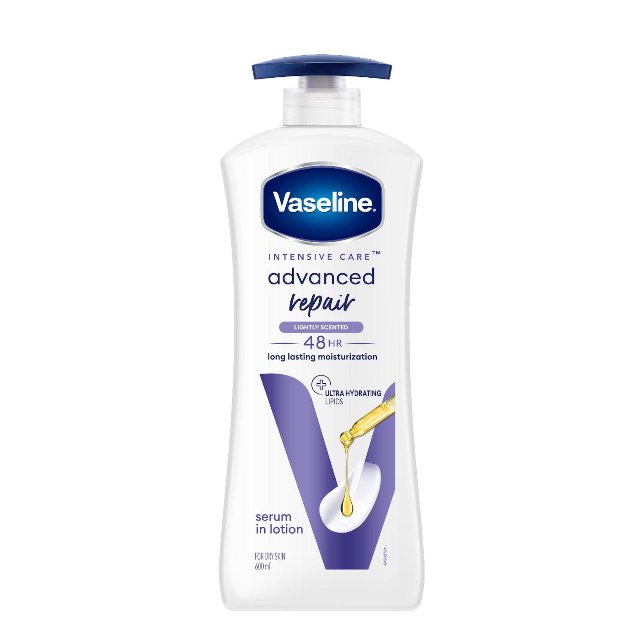 VASELINE Advanced Repair Lotion pour le corps ultra hydratante 48H peaux sèches 600ml