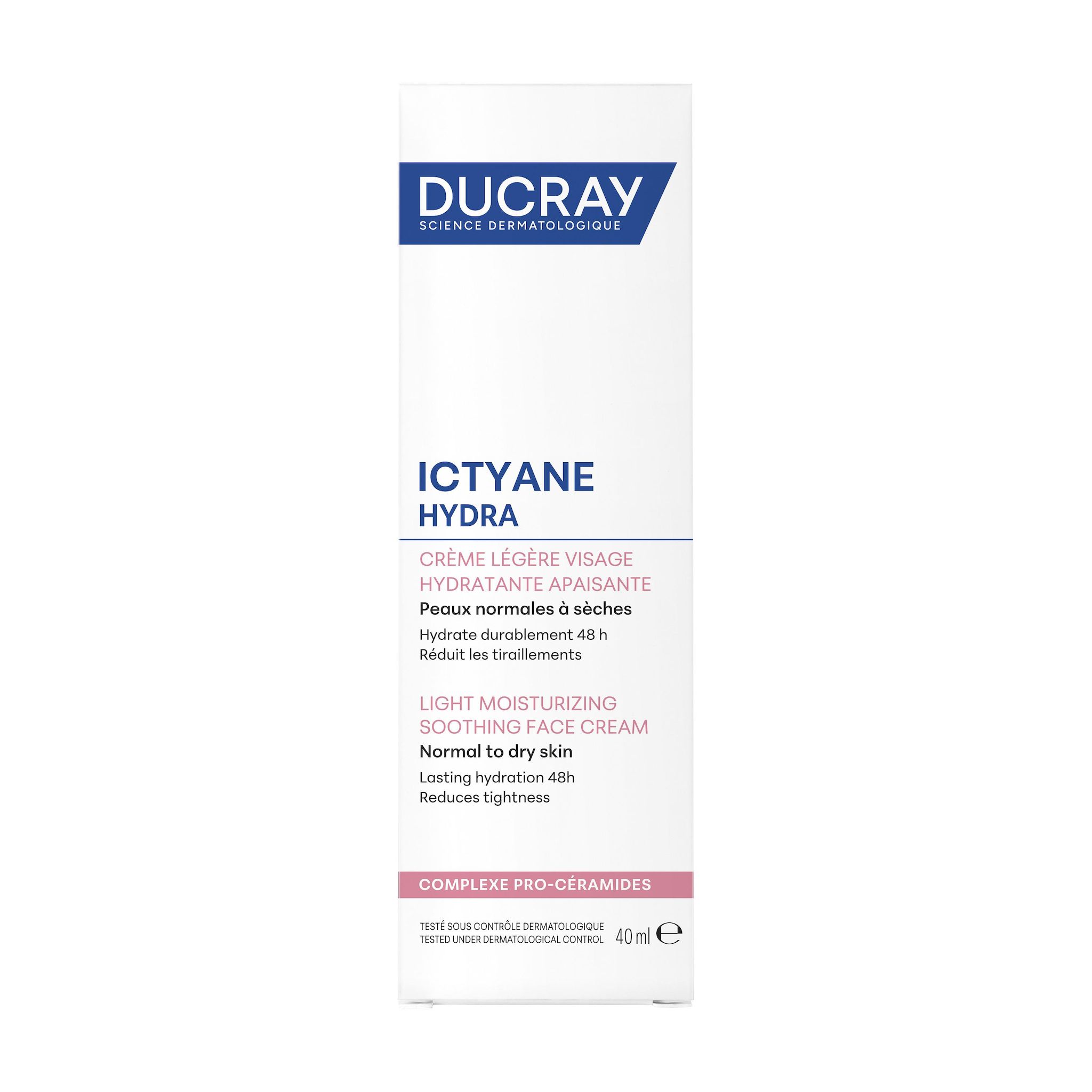 DUCRAY Ictyane Hydra crème légère visage hydratante apaisante 40ml