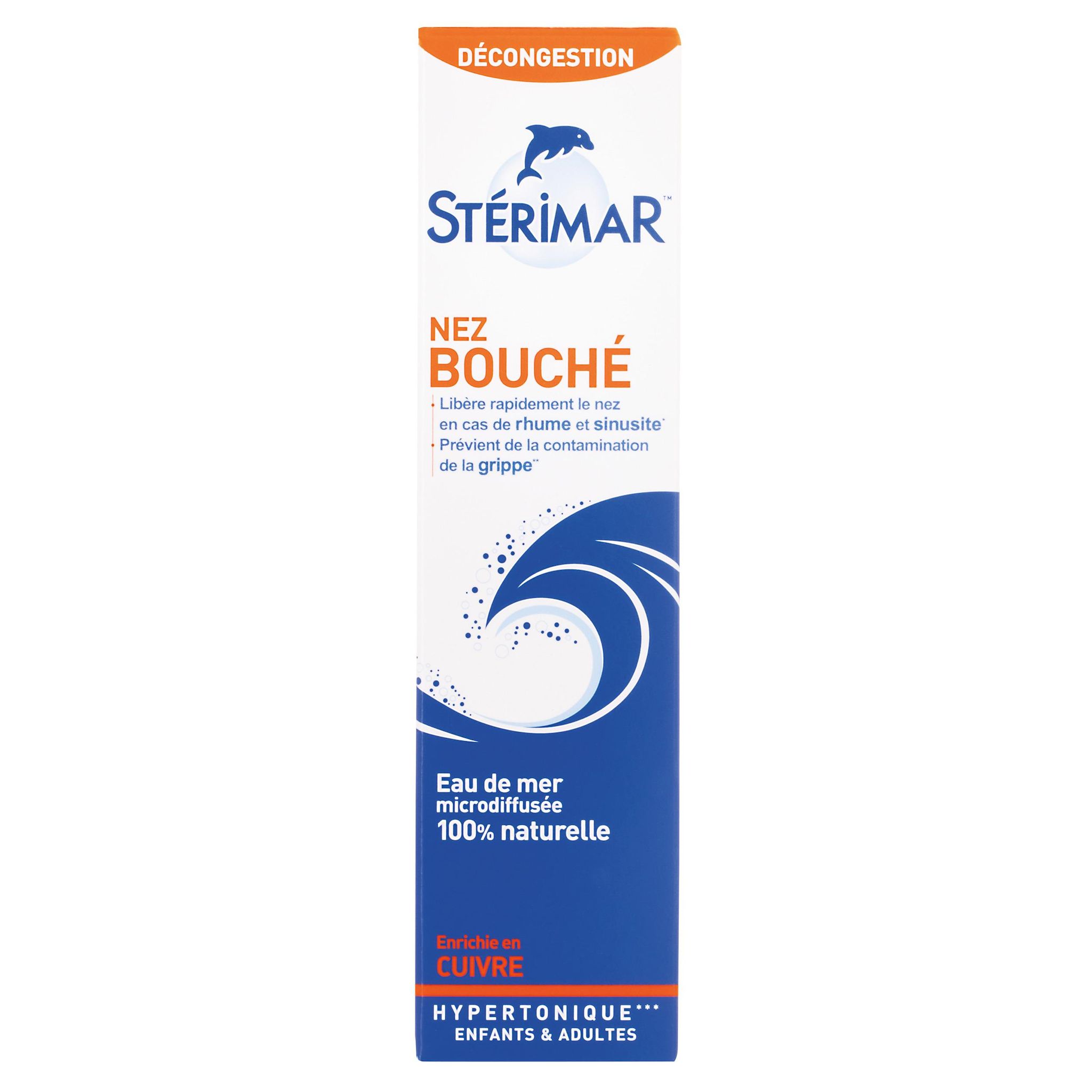 STERIMAR Spray eau de mer nez bouché 100% naturelle 50ml