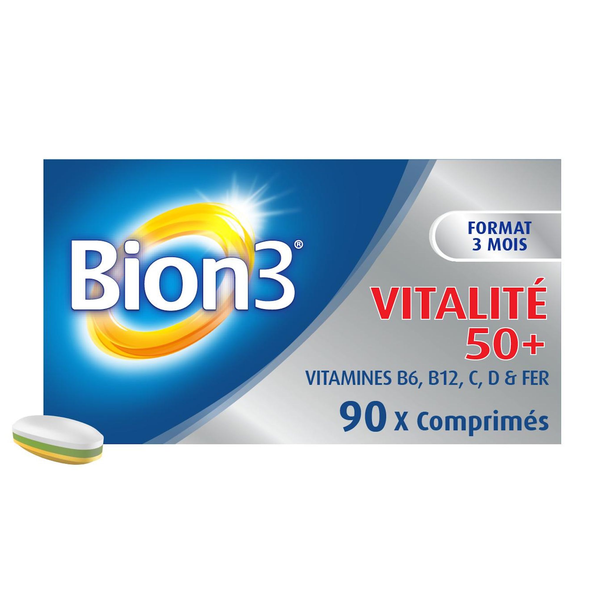 BION3 Complément alimentaire vitalité 50+ 90 comprimés