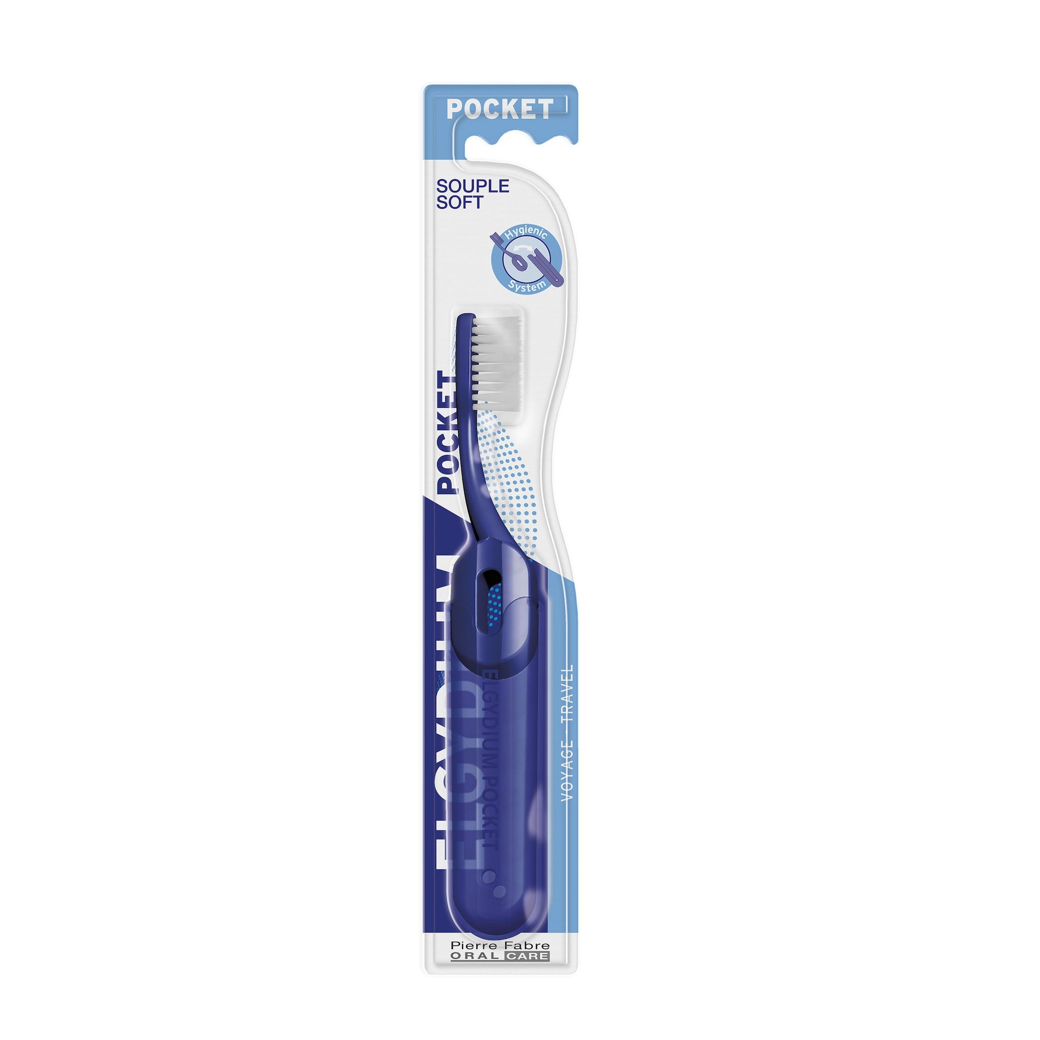 ELGYDIUM Brosse à dents pocket souple 1 brosse à dents