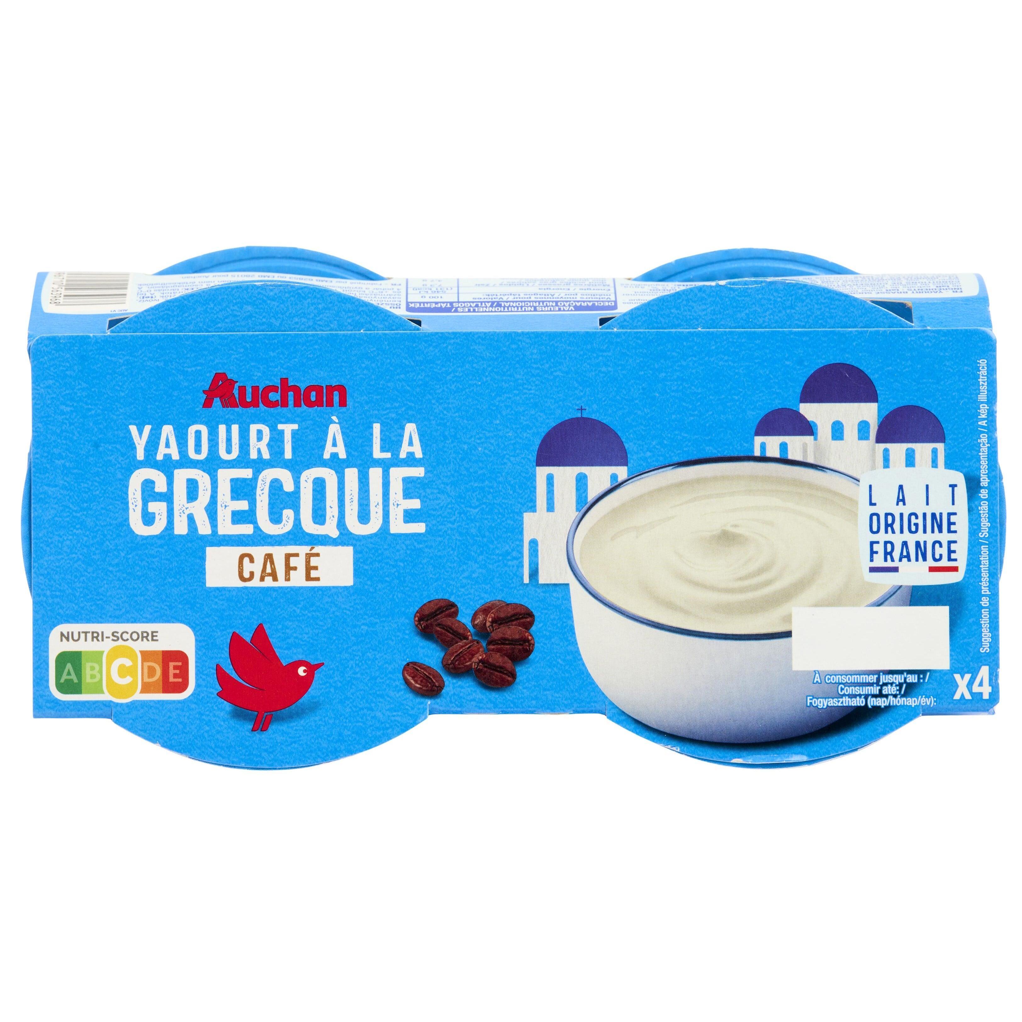 AUCHAN Yaourt à la grecque café 4x150g