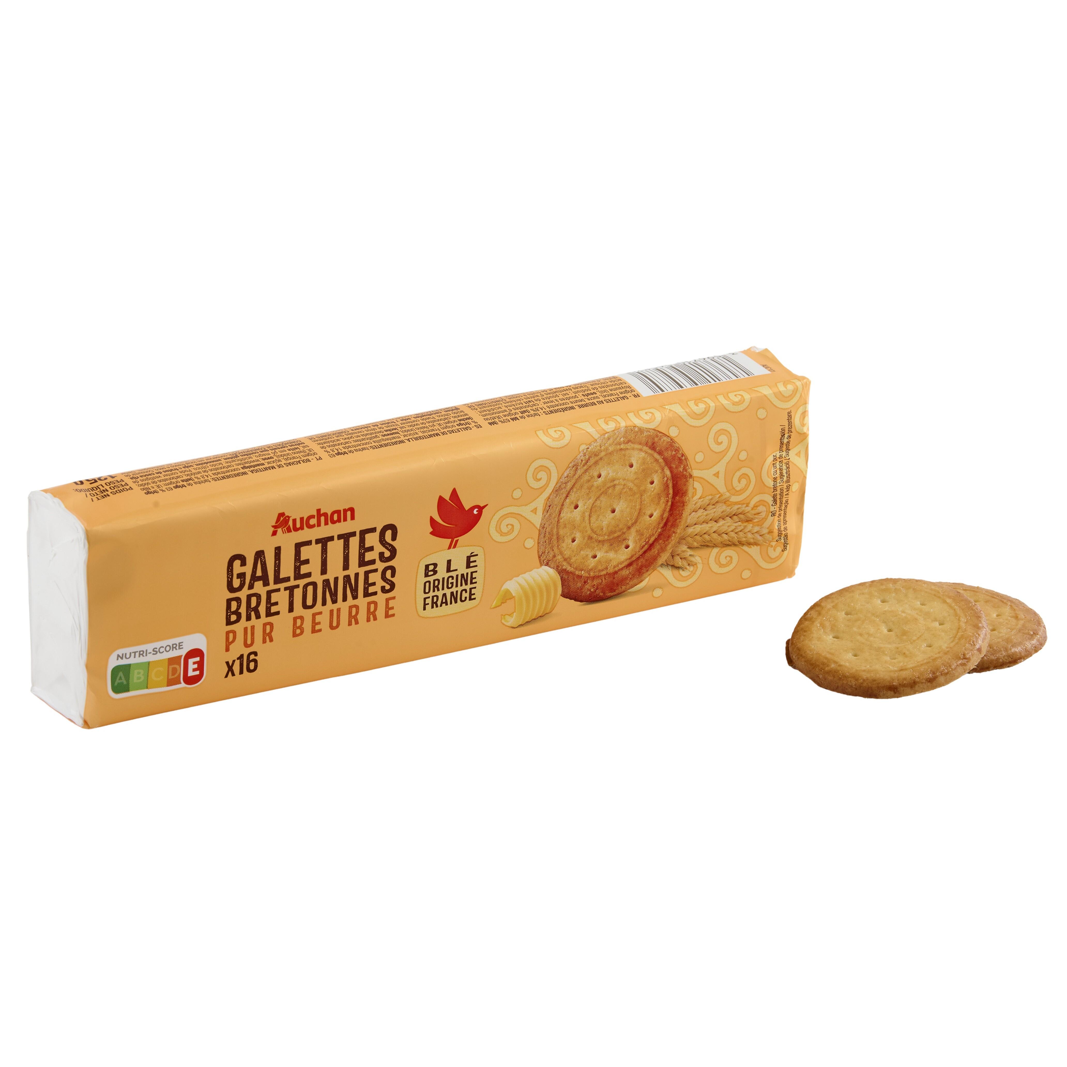 Voir la diapositive 3 : AUCHAN Galettes bretonnes pur beurre 125g