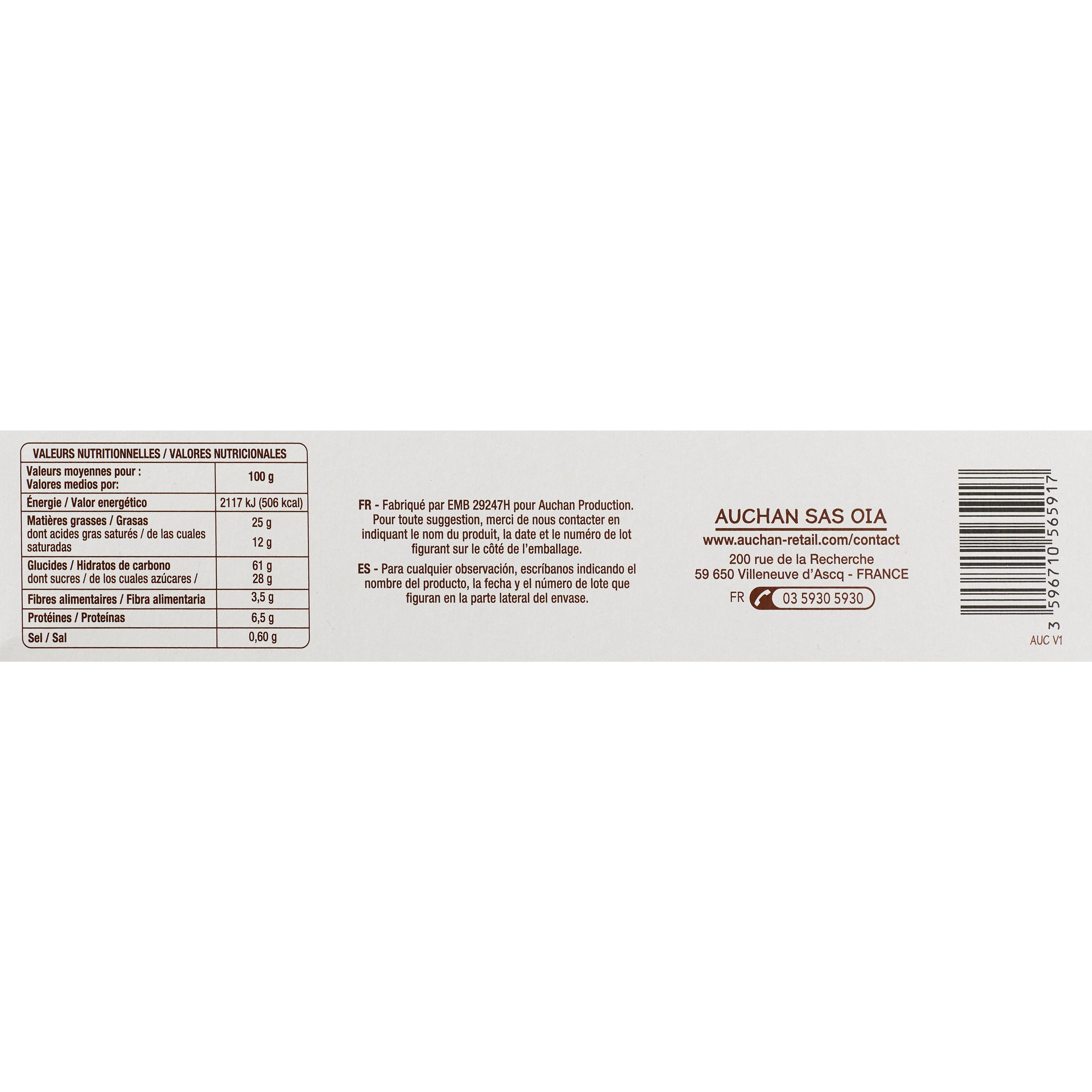 Voir la diapositive 3 : POUCE Cookies tout chocolat 200g