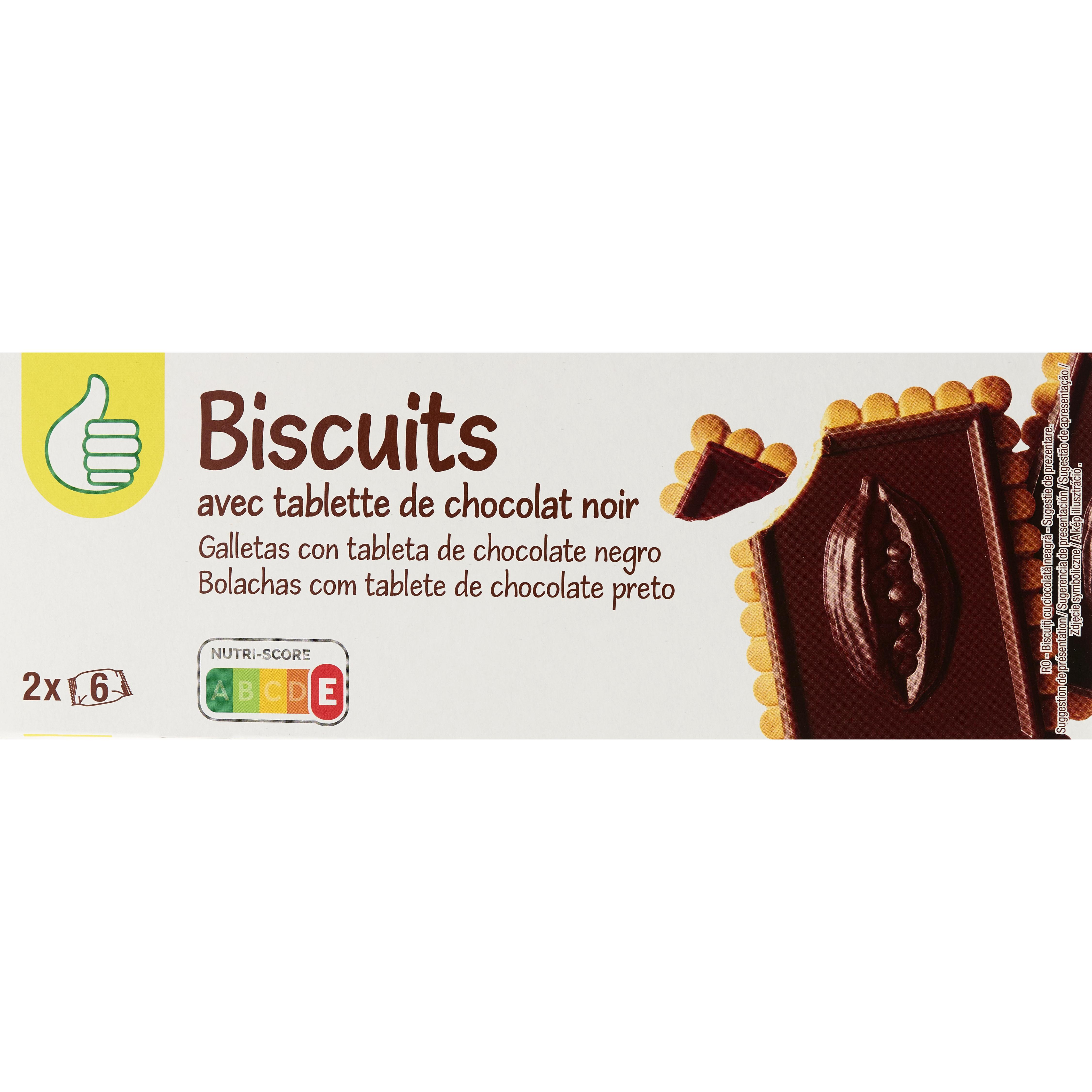 POUCE Biscuits petit beurre au chocolat noir 150g