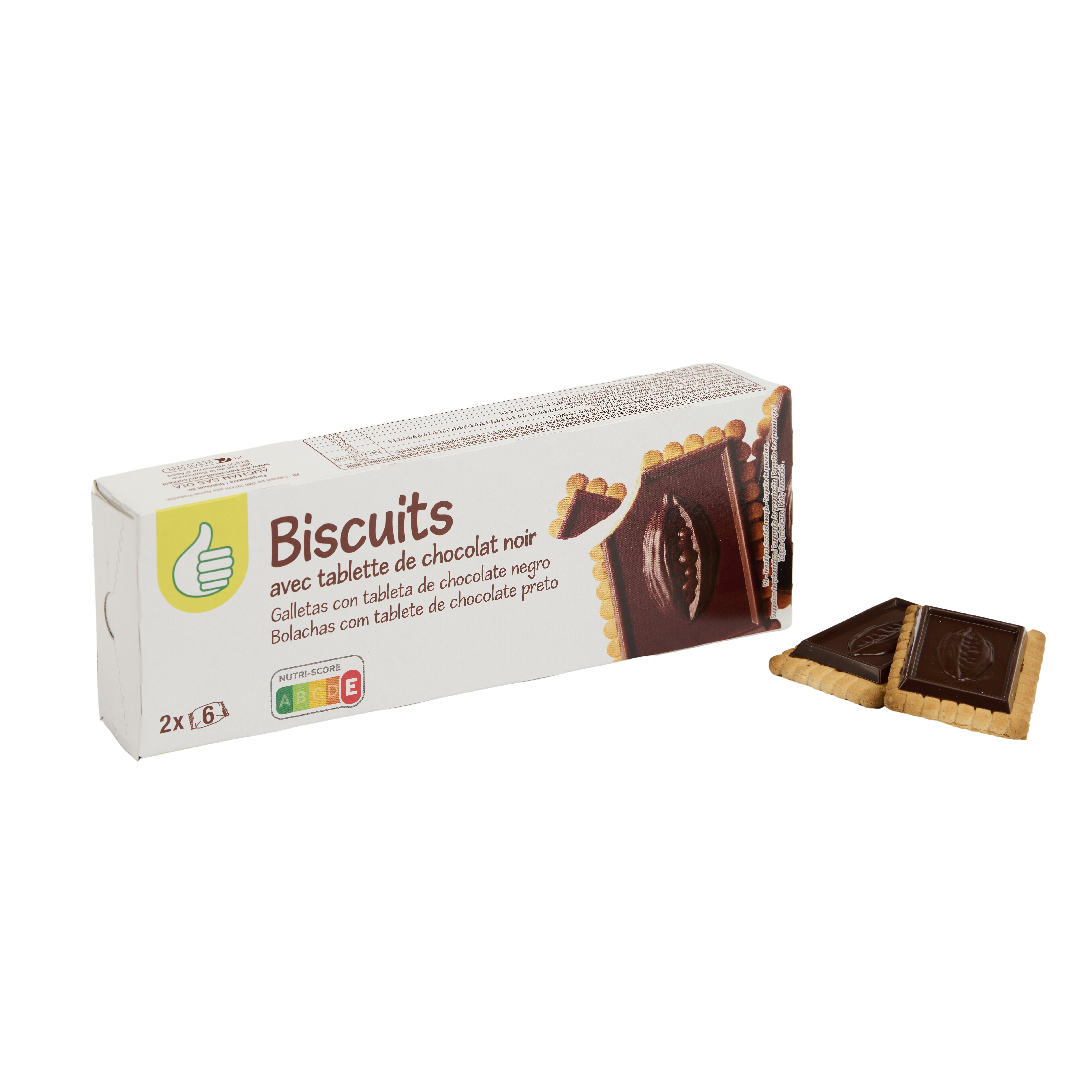 Voir la diapositive 5 : POUCE Biscuits petit beurre au chocolat noir 150g
