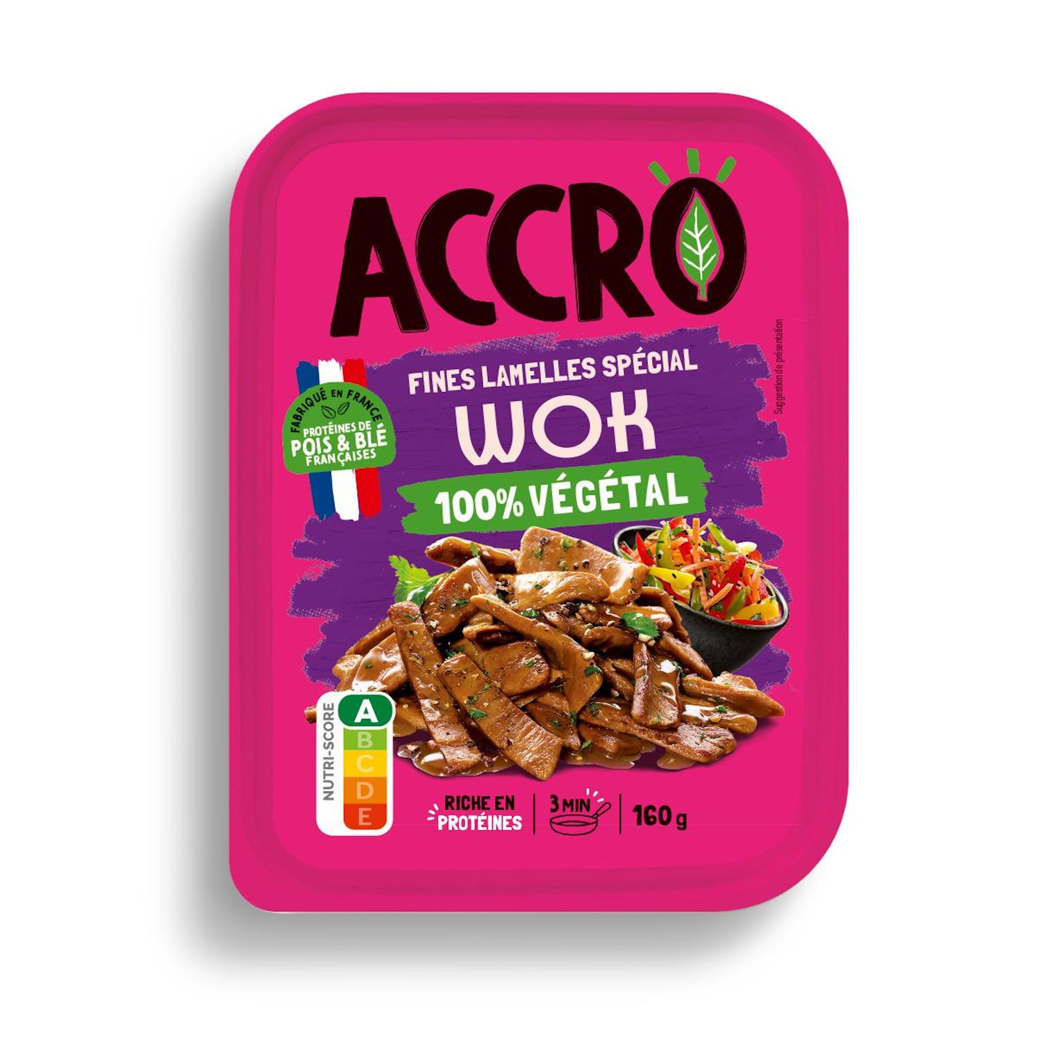 ACCRO Fines lamelles spécial wok 100% végétal 160g