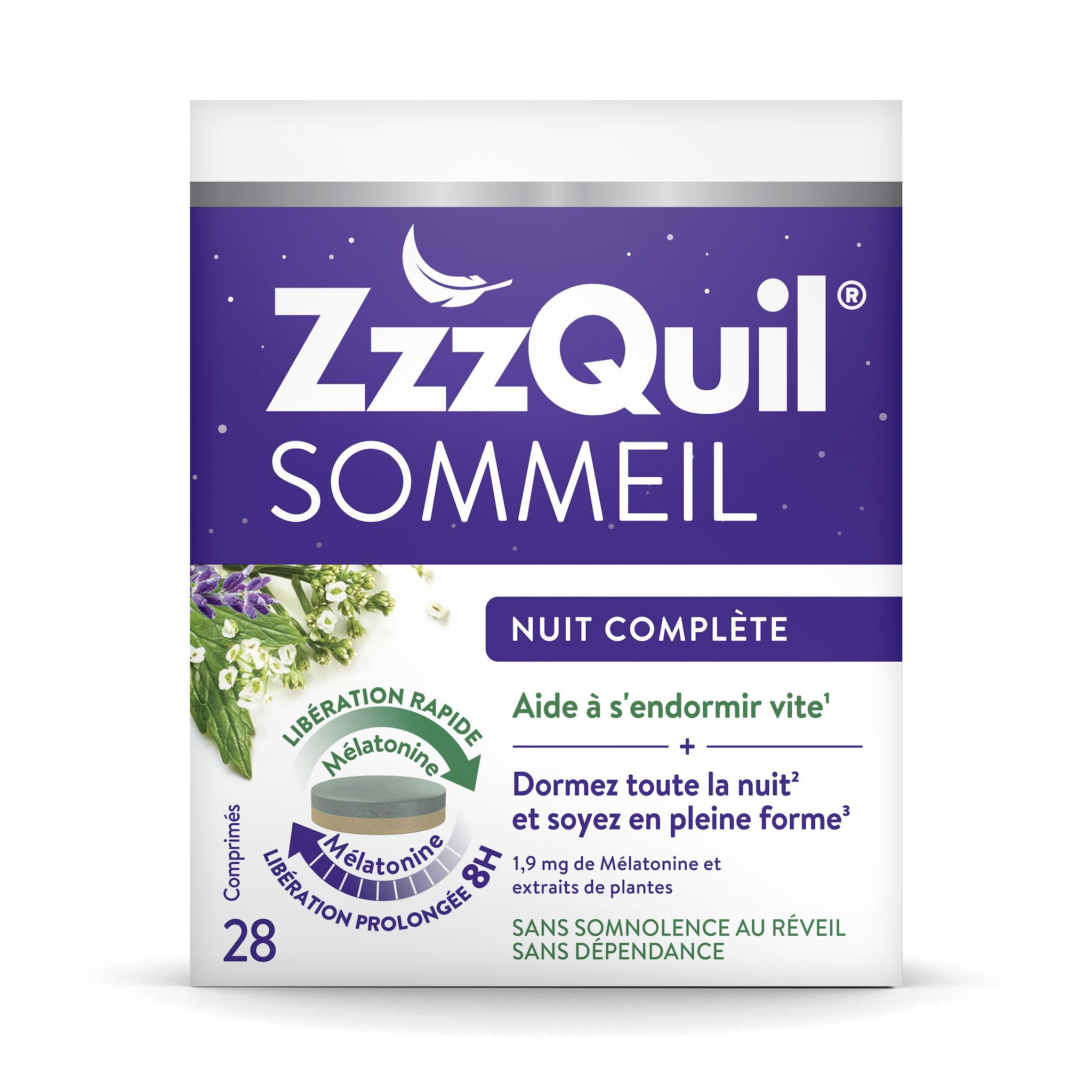 ZZZQUIL Complément alimentaire sommeil nuit complète 28 comprimés