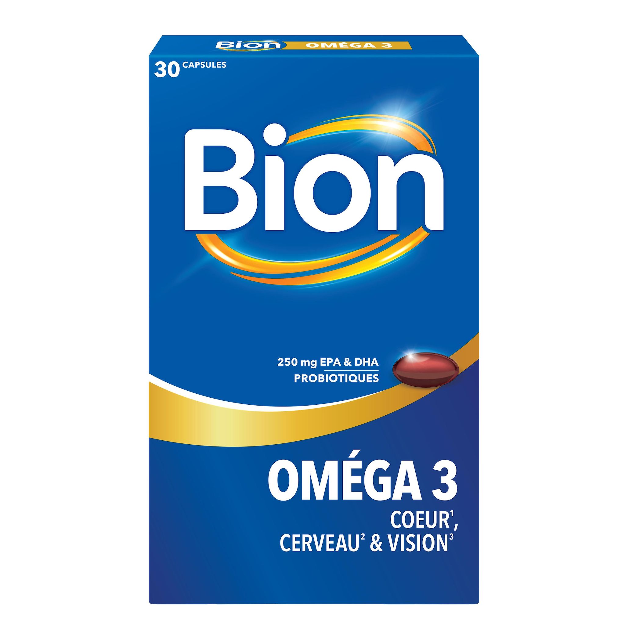 BION3 Complément alimentaire omega 3 coeur cerveau et vision 30 capsules
