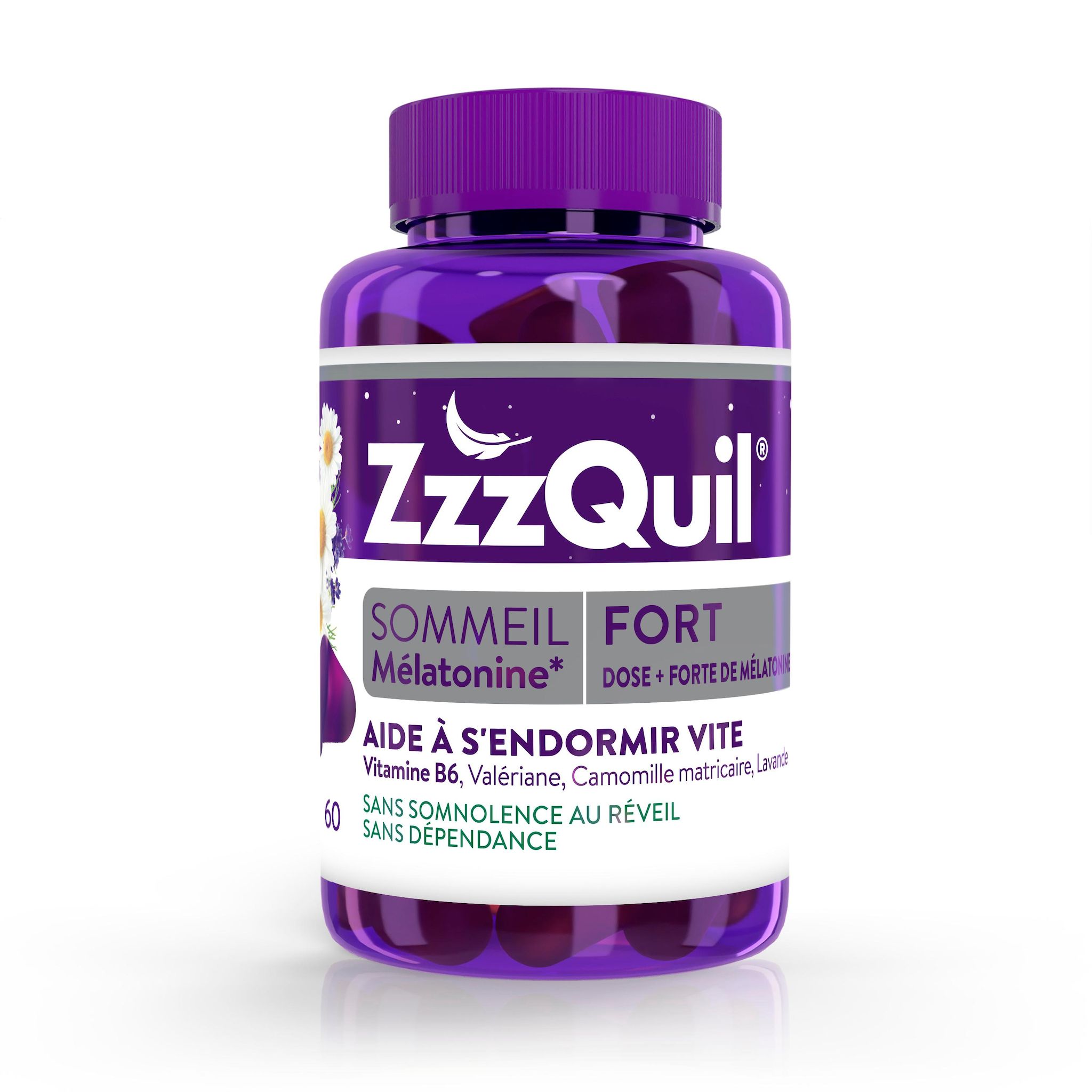 ZZZQUIL Complément alimentaire sommeil mélatonine arôme fruits des bois 60 gommes