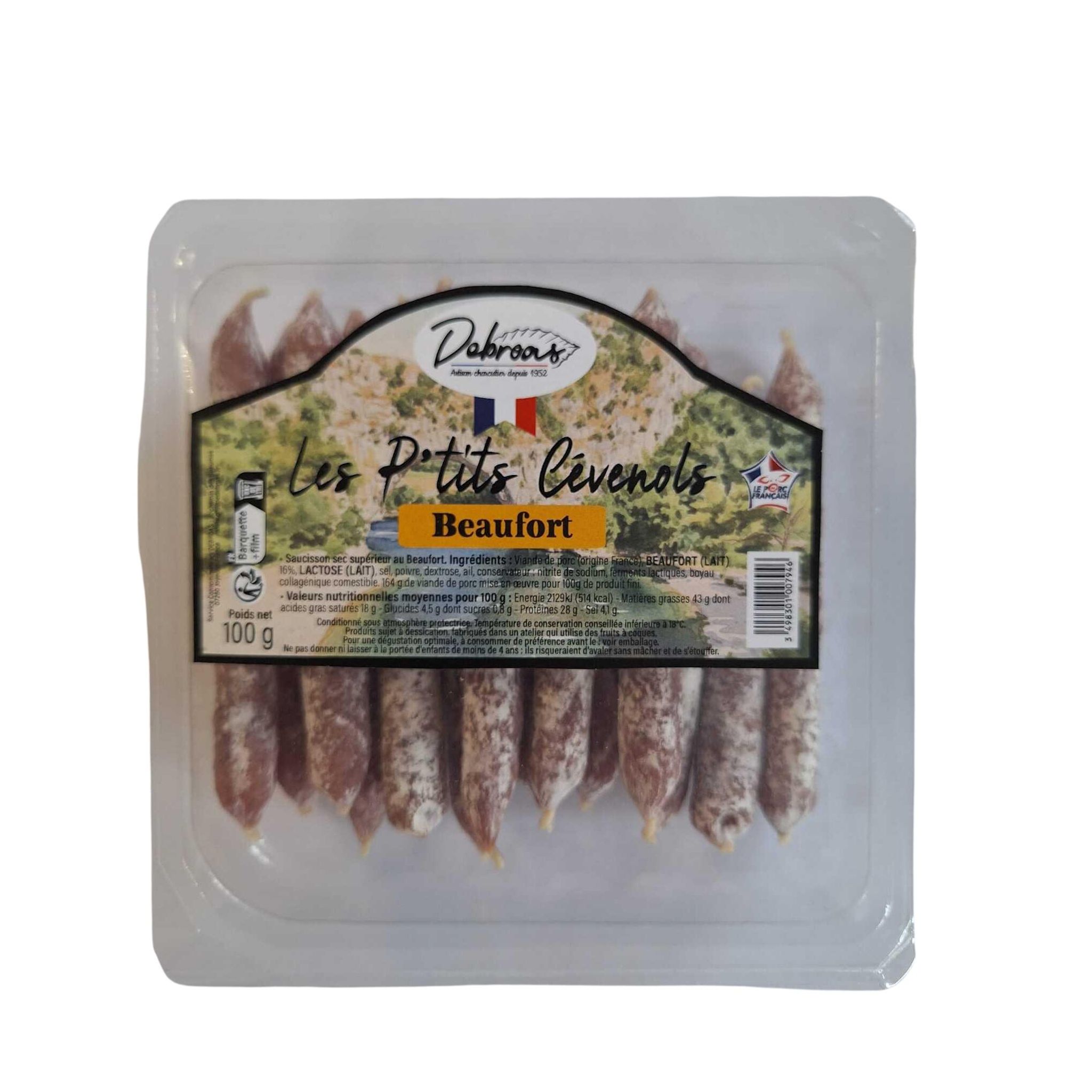 DEBROAS Mini saucissons Beaufort 100g