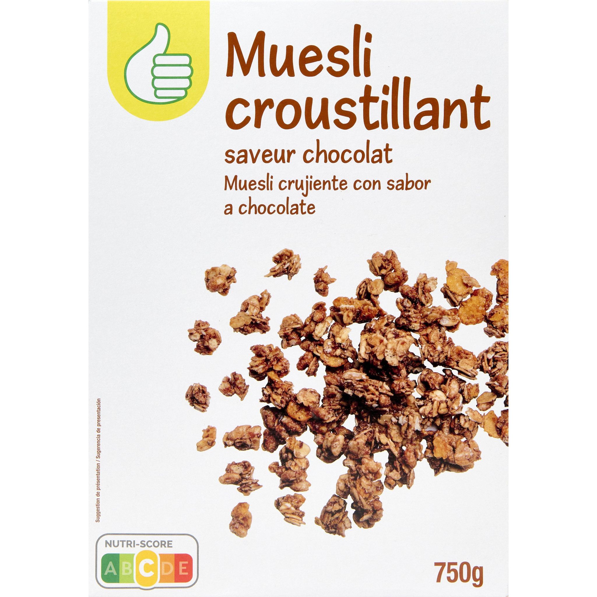 POUCE Muesli croustillant saveur chocolat 750g