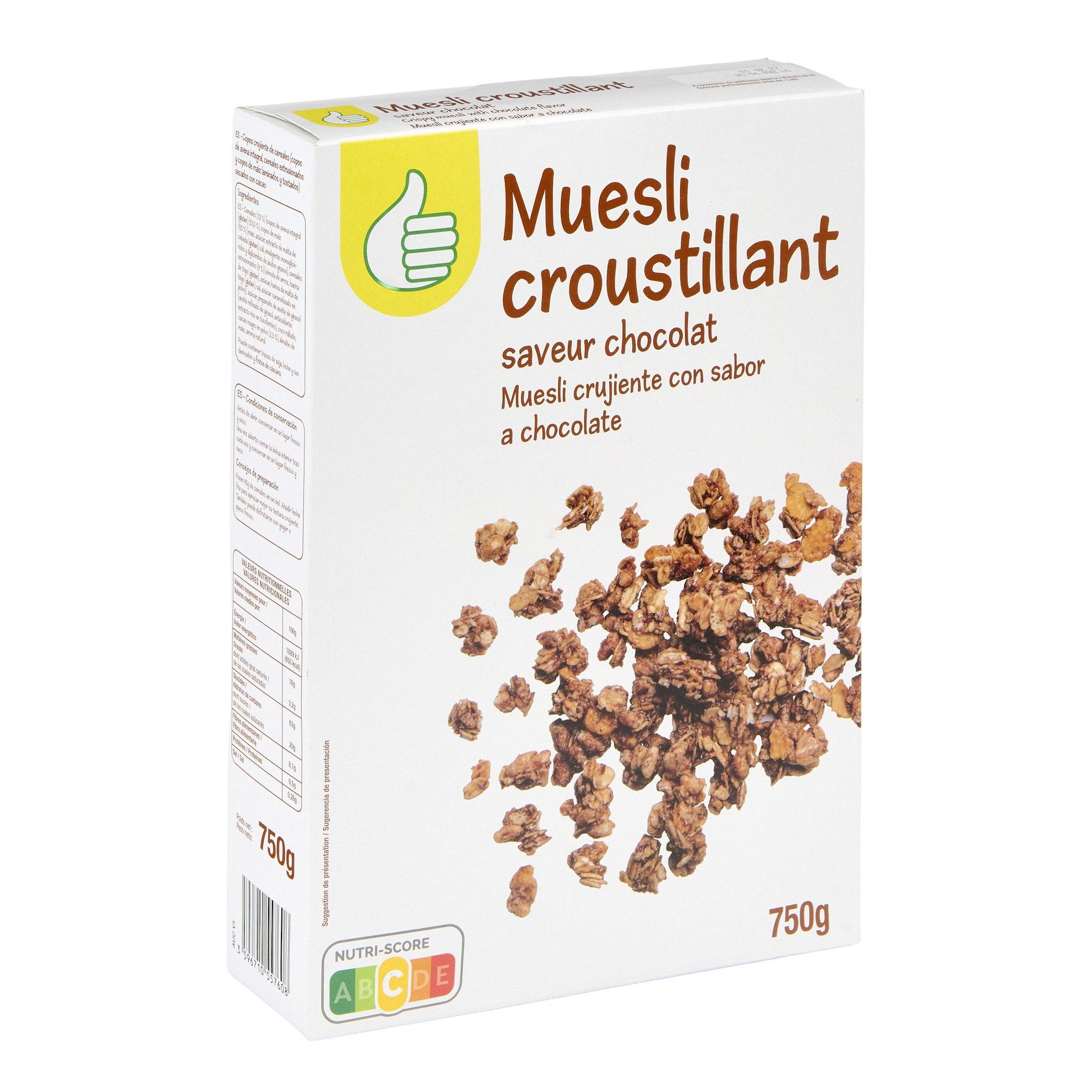 Voir la diapositive 4 : POUCE Muesli croustillant saveur chocolat 750g
