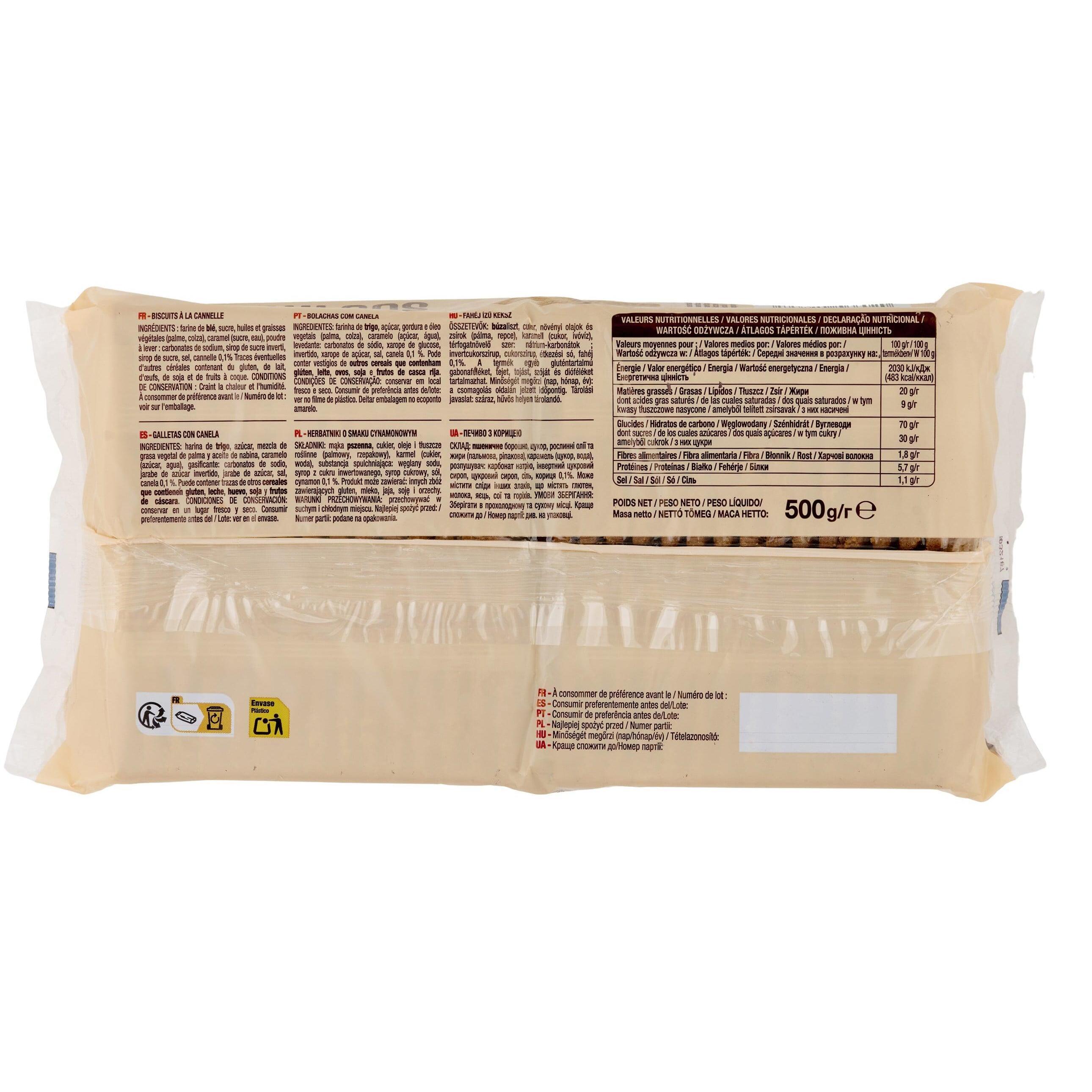 Voir la diapositive 2 : AUCHAN Speculoos biscuits sablés croquants 500g