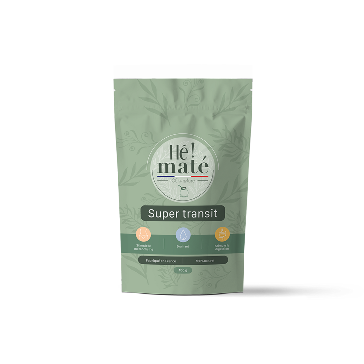 HE MATE Infusion maté super transit à base de maté bio en vrac 100g