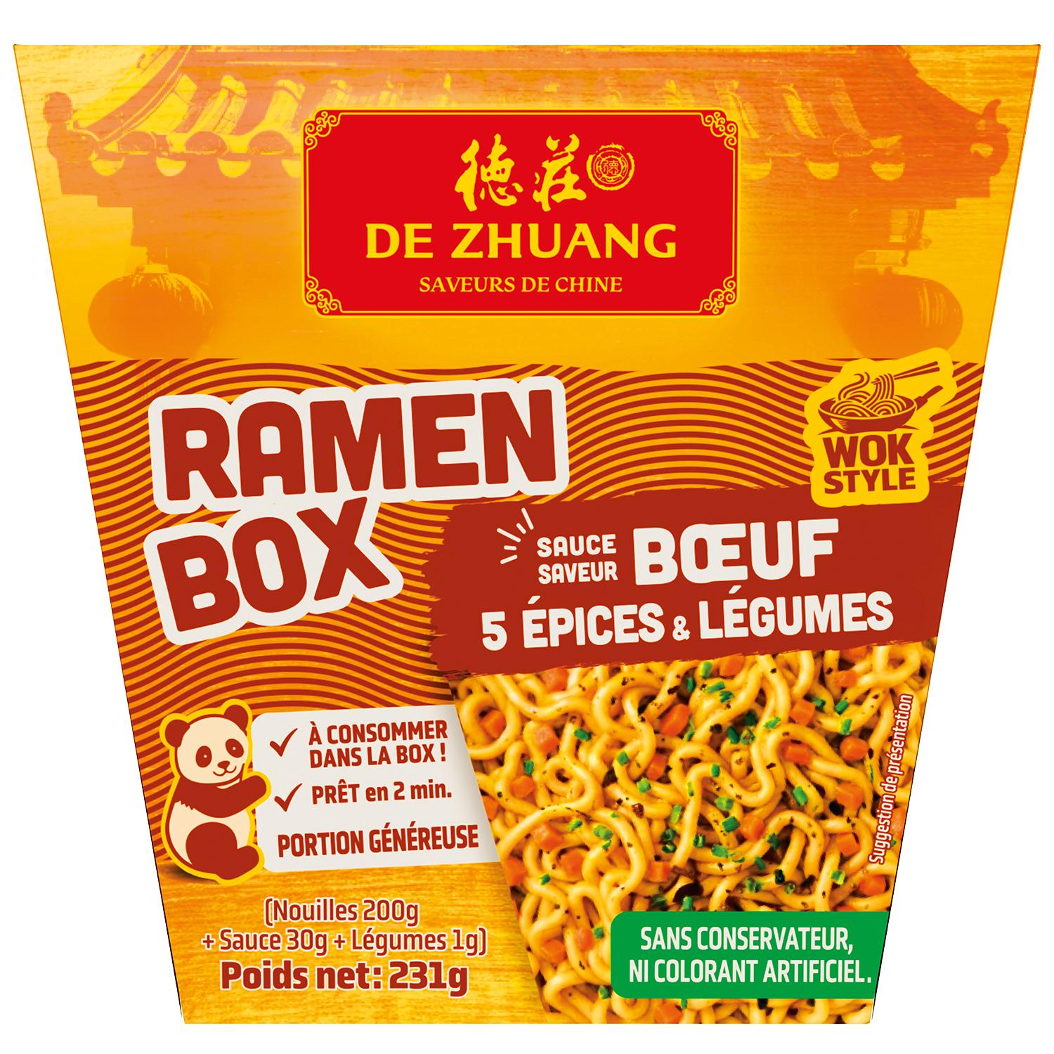 DEZHUANG Box de nouilles saveur boeuf 5 epices 231g