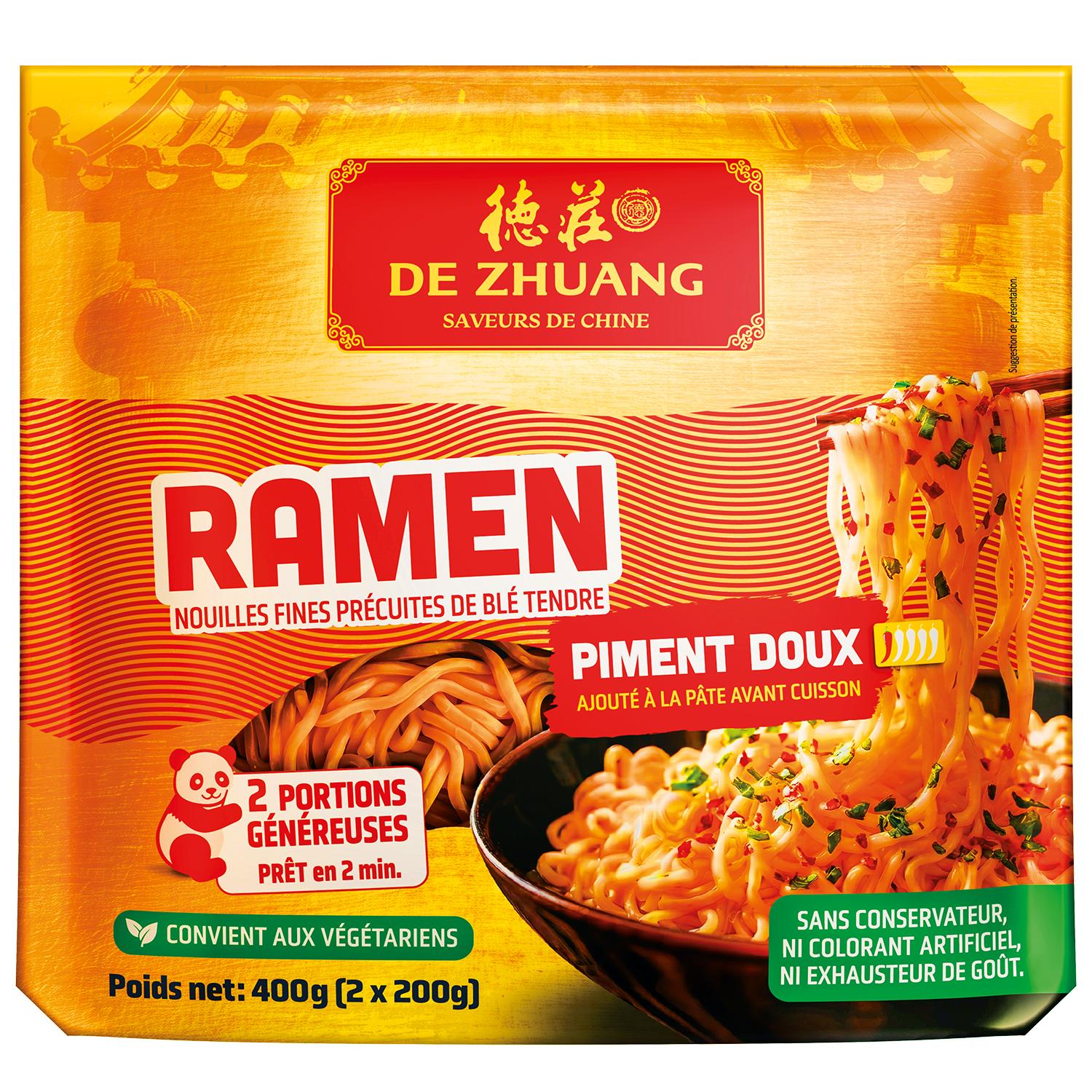 DEZHUANG Nouilles ramen piment doux 2x200g 400g