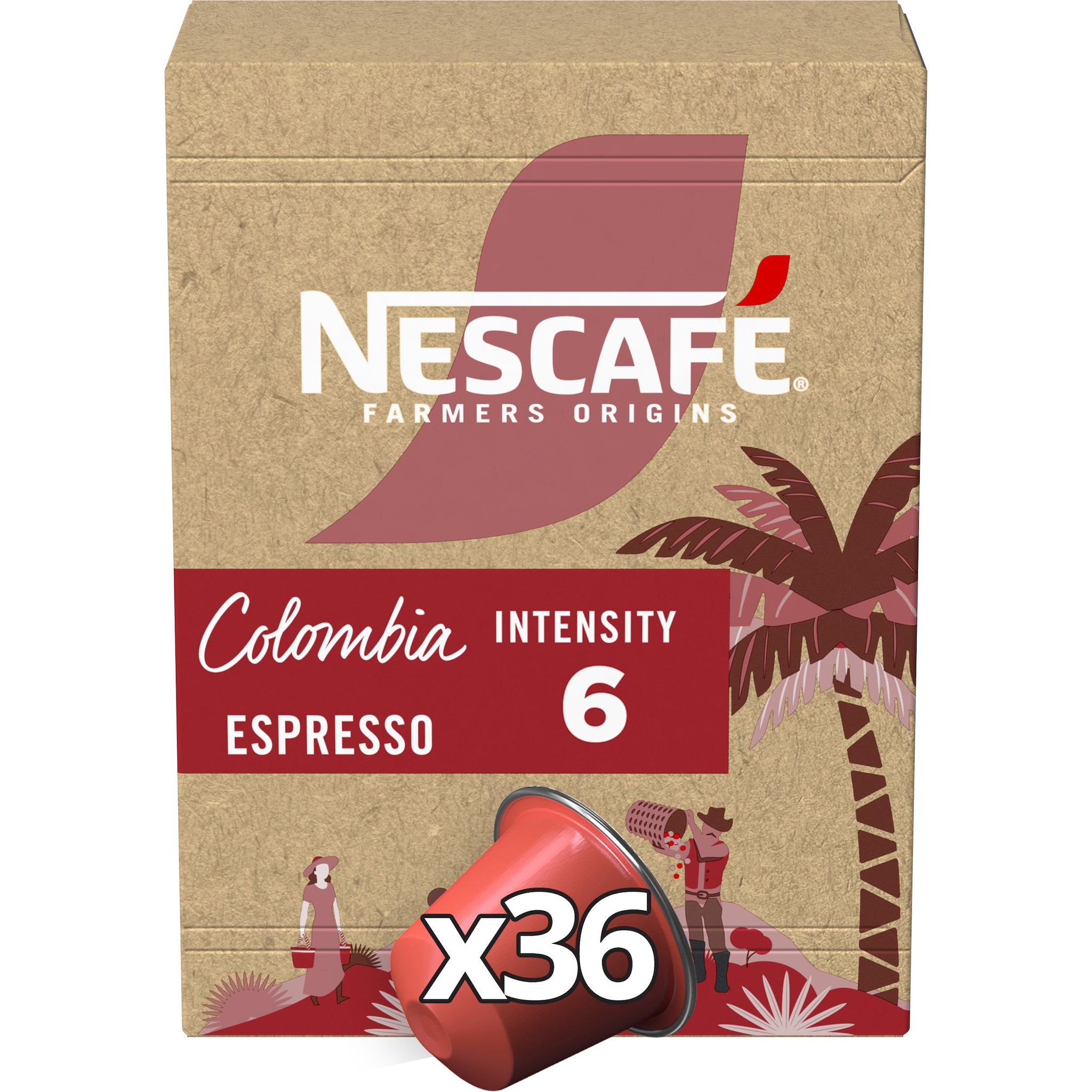 NESCAFE Capsules de café Colombia espresso Intensité 6 36 capsules 158.4g
