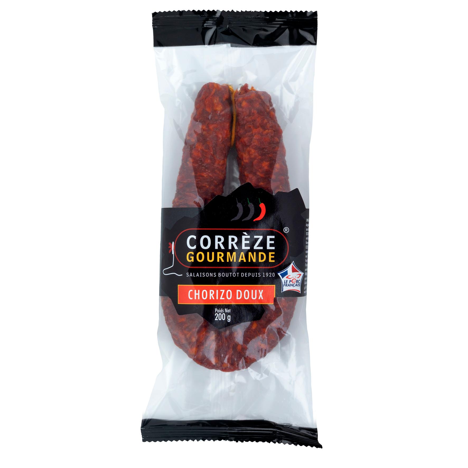 CORREZE GOURMANDE Chorizo doux courbe 200g