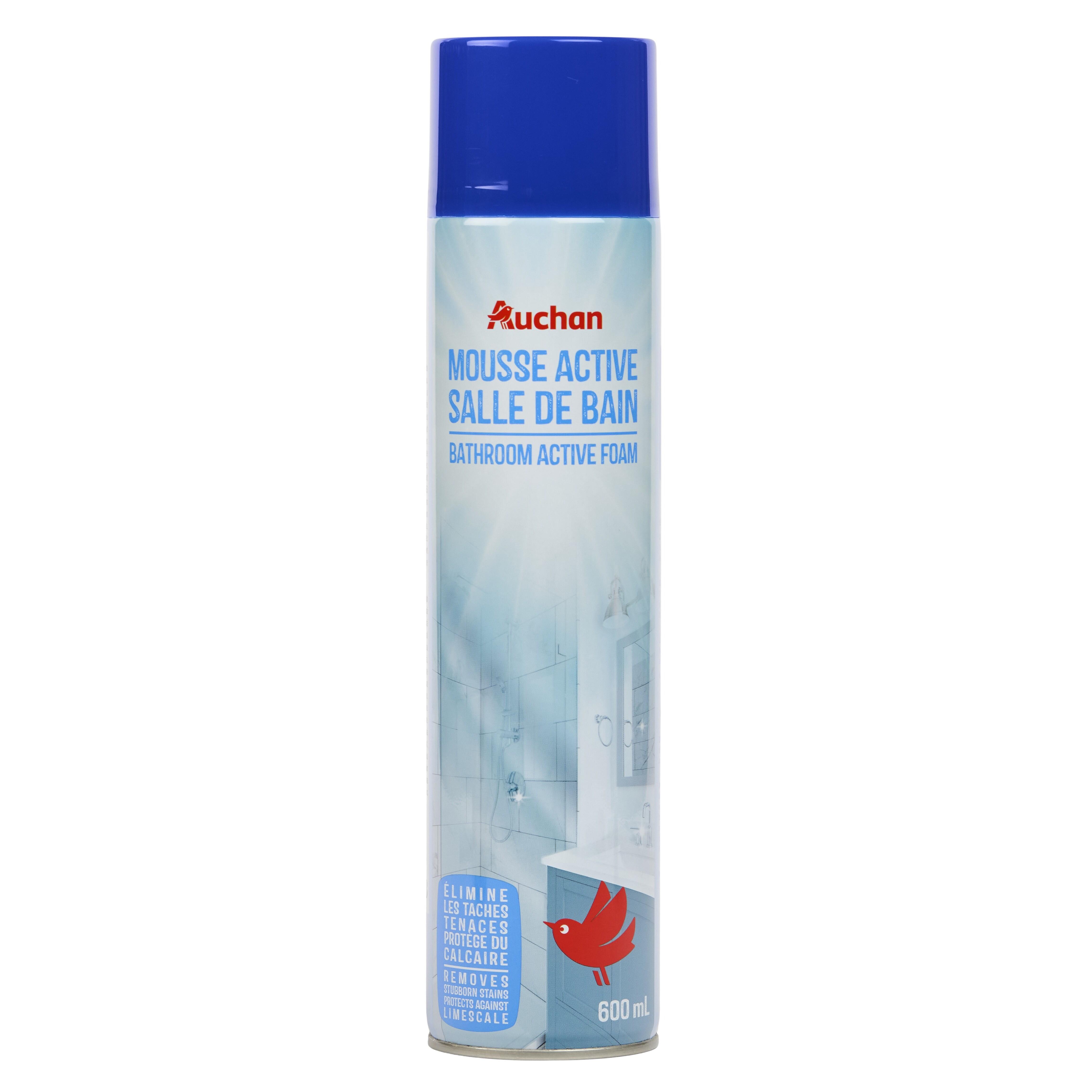 AUCHAN Mousse nettoyant anti-calcaire salle de bain 600ml