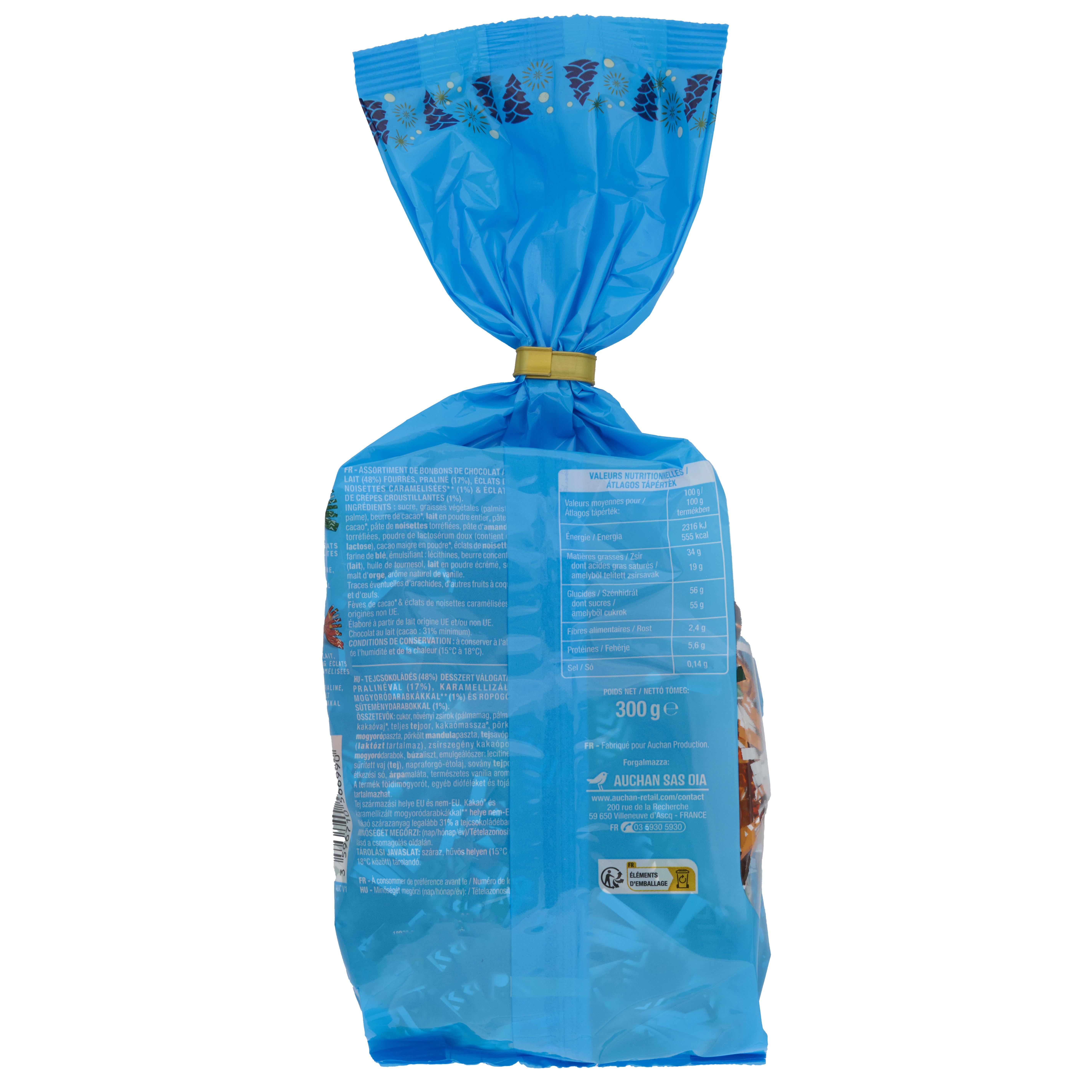 Voir la diapositive 2 : VENDOME Papillotes lait praliné en sachet 300g