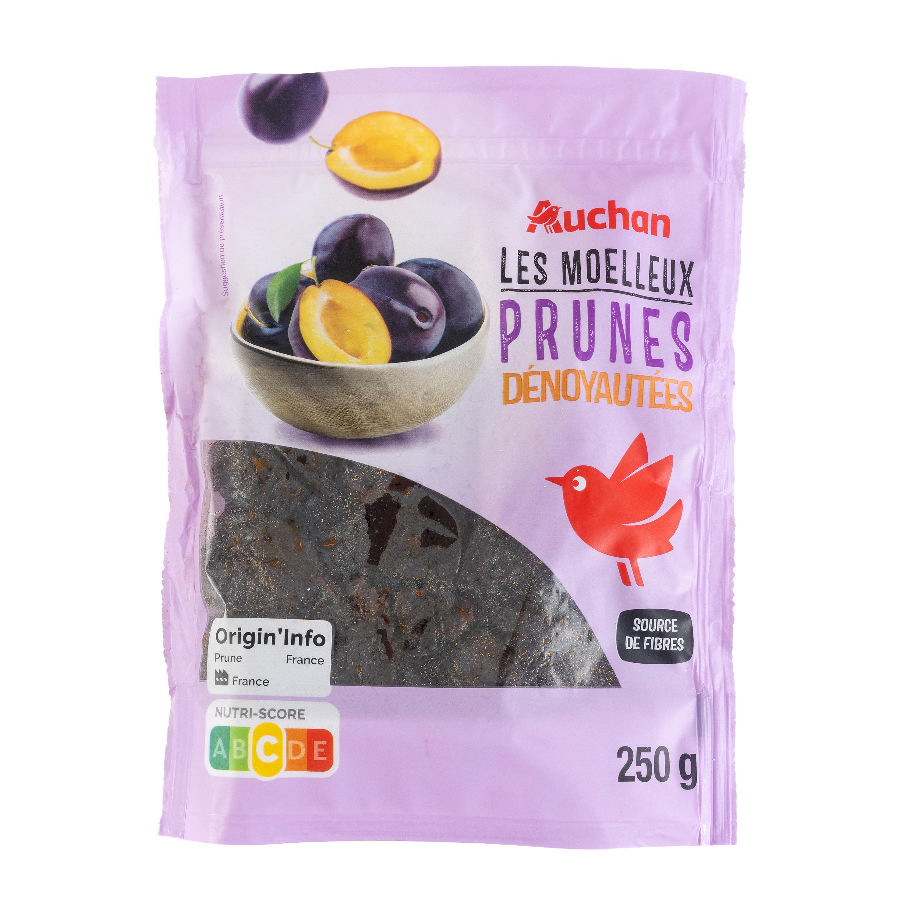AUCHAN Prunes moelleuses denoyautees 250g