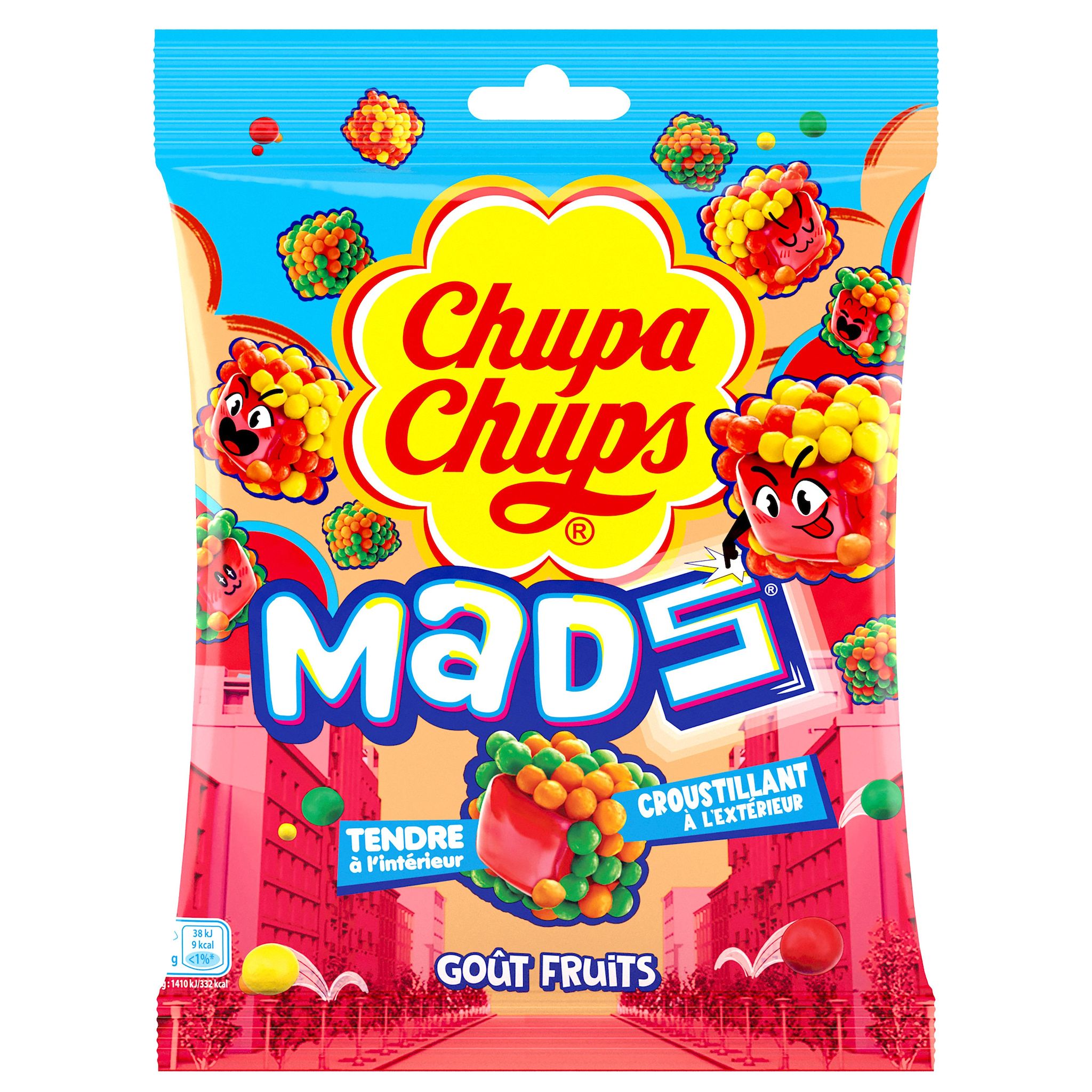 CHUPA CHUPS Mads Bonbons gélifiés goût fruits 115g