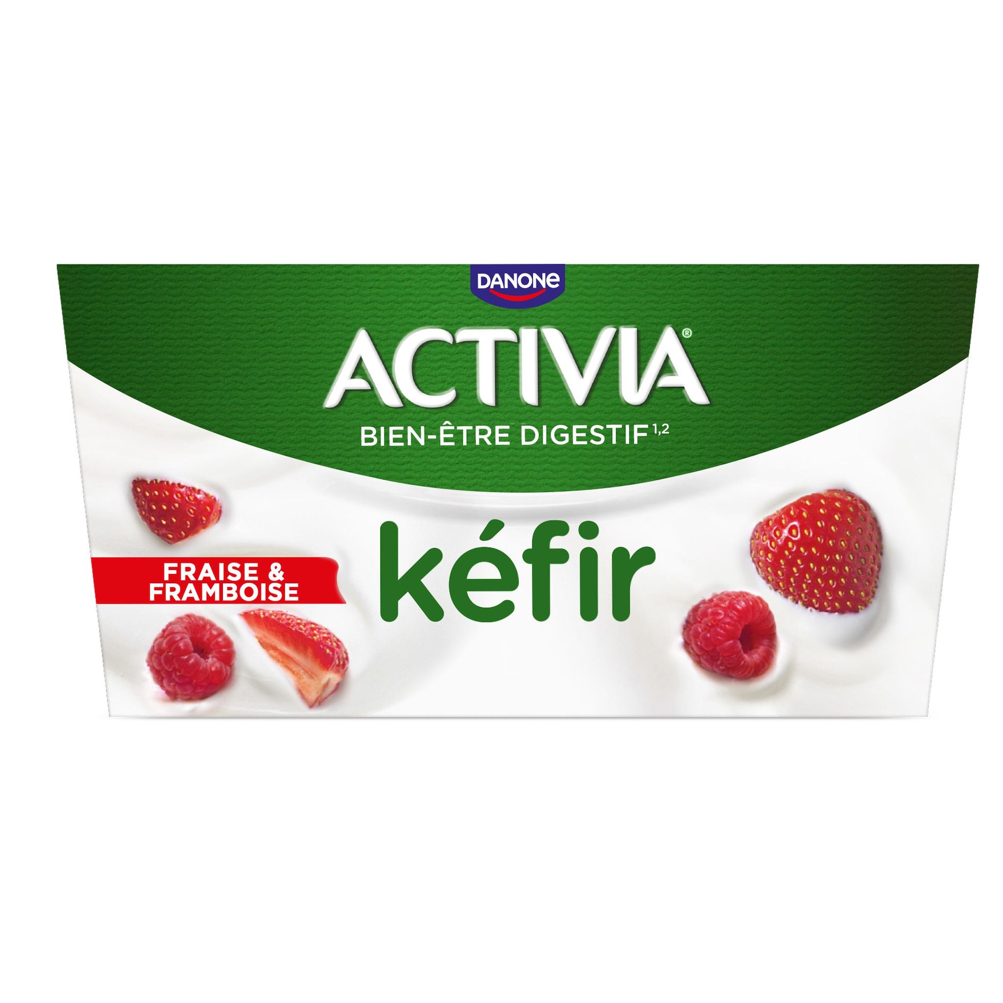 DANONE Activia Kéfir fraise et framboise 4x125g