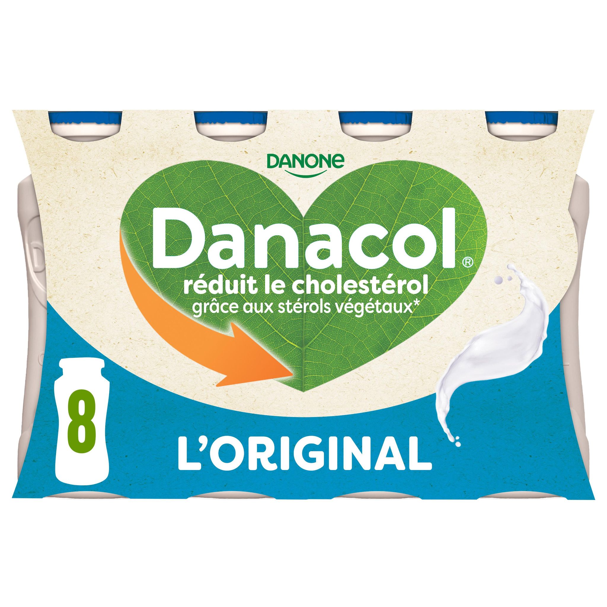 DANONE Danacol L'original yaourt à boire nature 8x100g