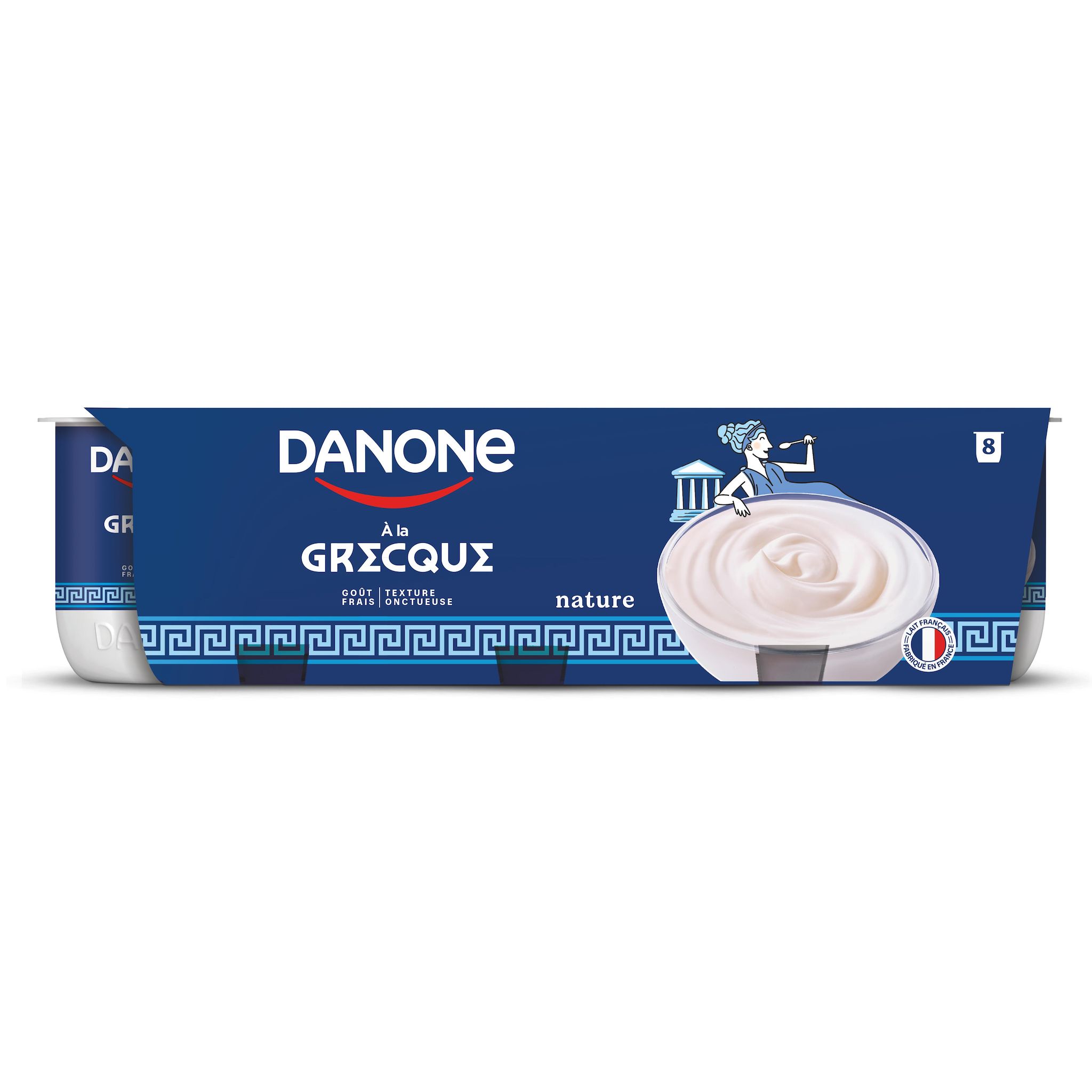 DANONE Yaourt à la grecque nature 8x110g