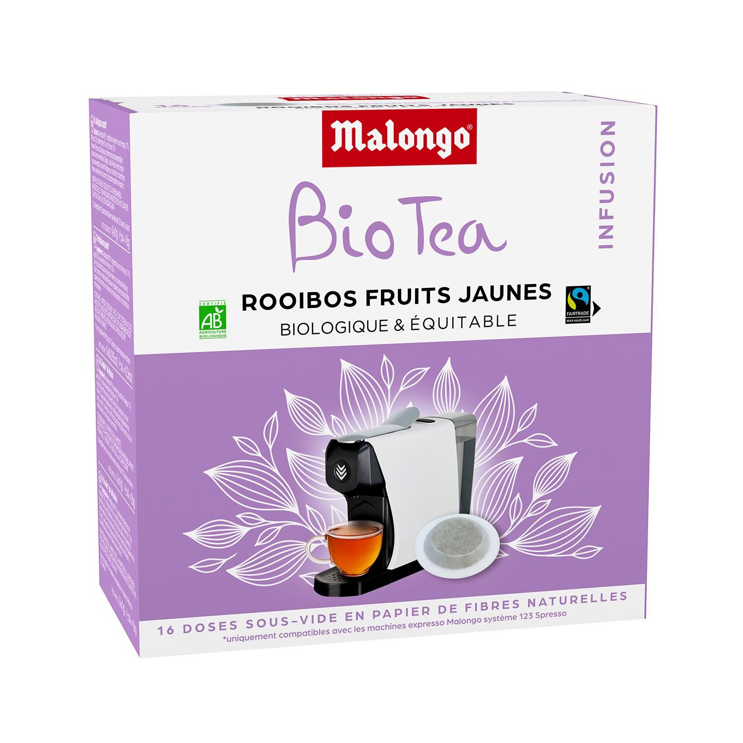 MALONGO Rooibos fruits jaunes bio 16 dosettes 16g