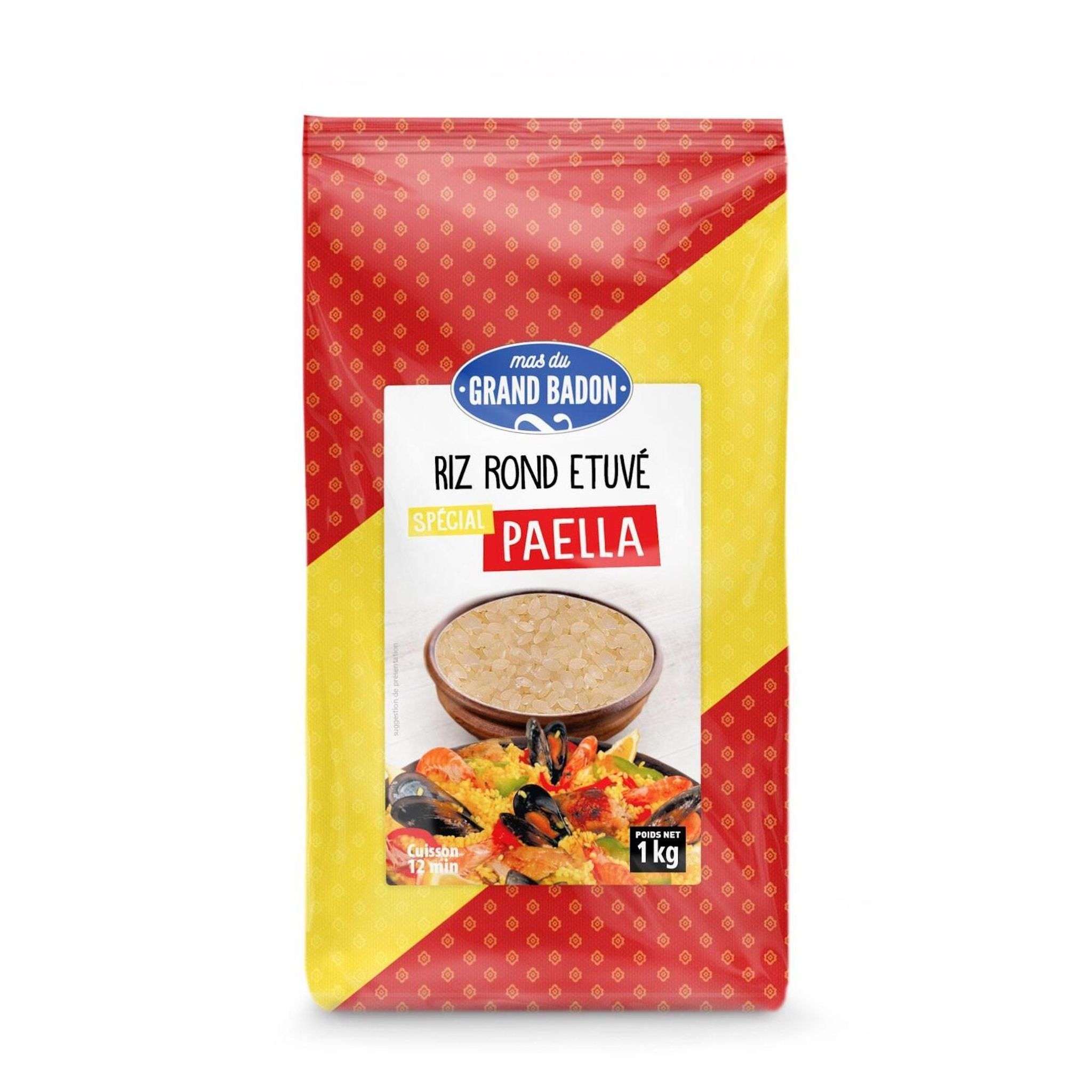 GRAND BADON Riz rond étuvé spécial paëlla 1kg