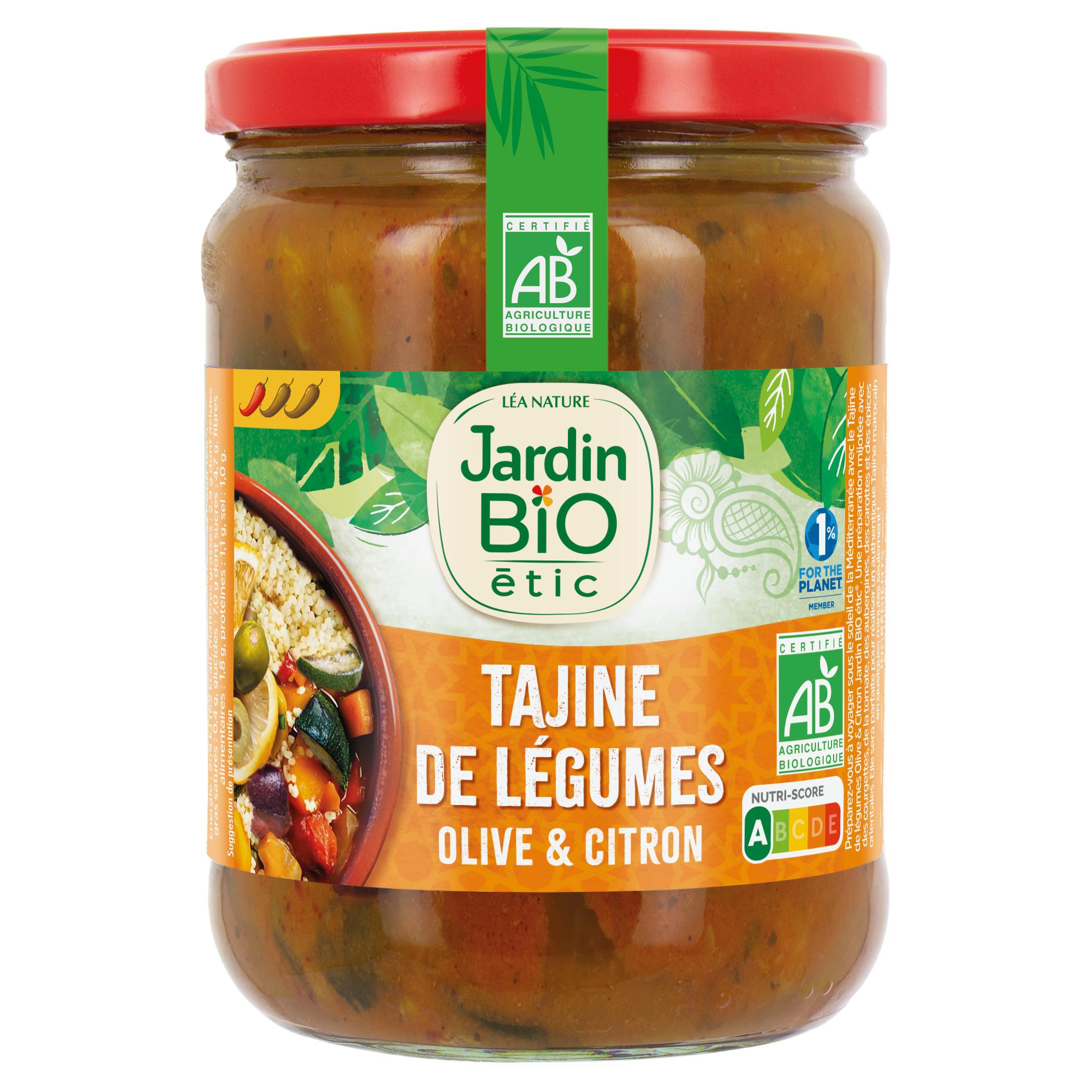 JARDIN BIO Tajines de légumes aux olive et citron bio 500g