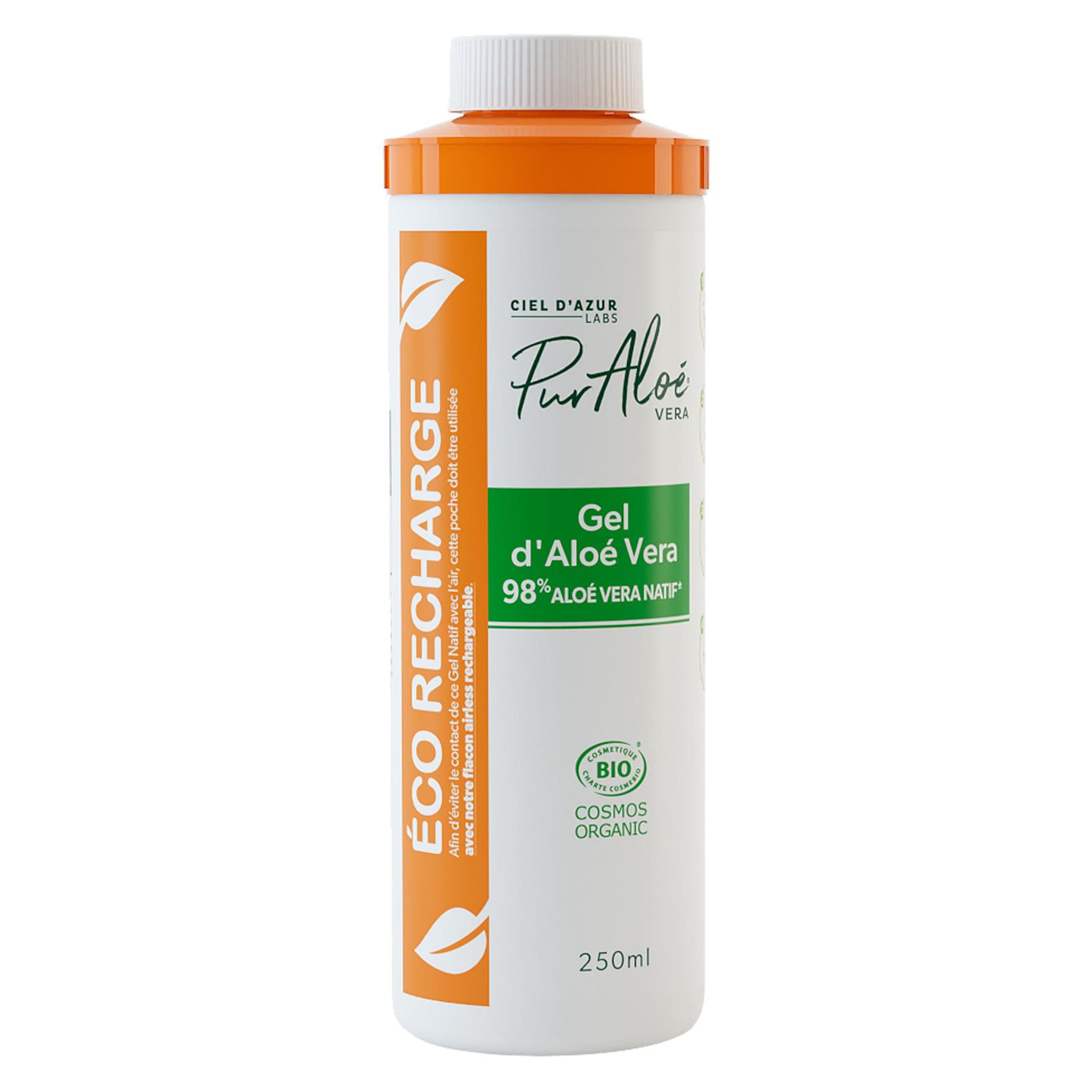 PUR'ALOE Recharge gel d'aloe vera bio 250ml