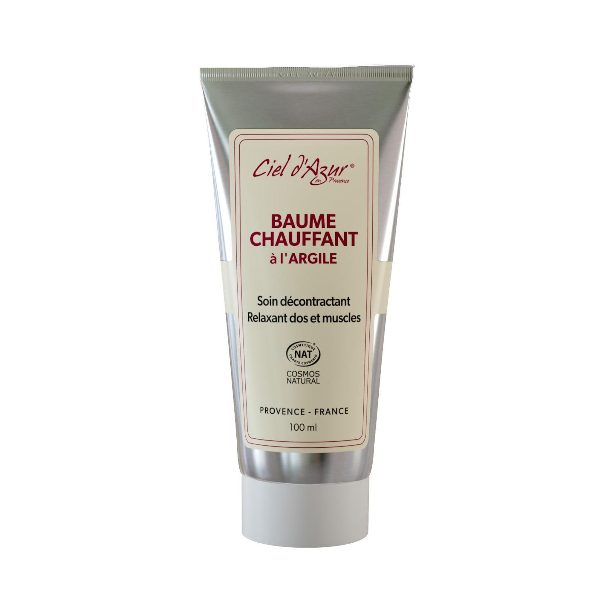 CIEL D'AZUR LABS Baume chauffant à l'argile soin décontractant 100ml