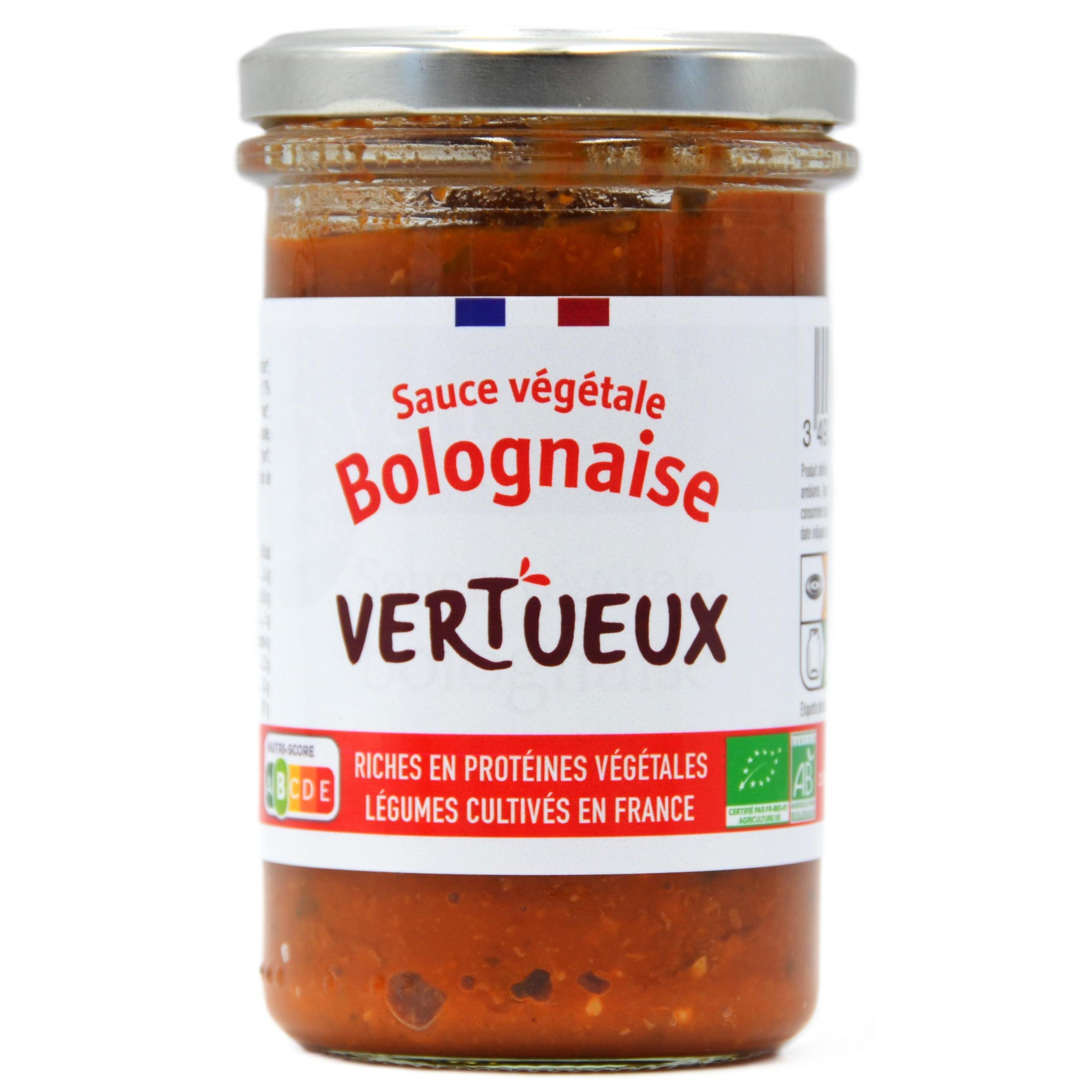 VERTUEUX Sauce végétale bolognaise bio en bocal 250g