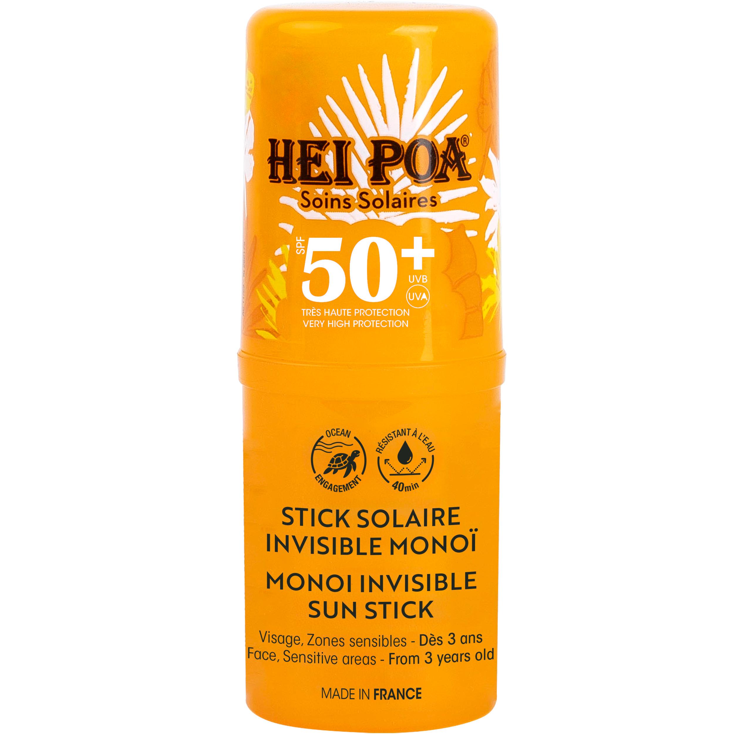 HEI POA Stick solaire invisible monoï visage SPF 50+ 15g