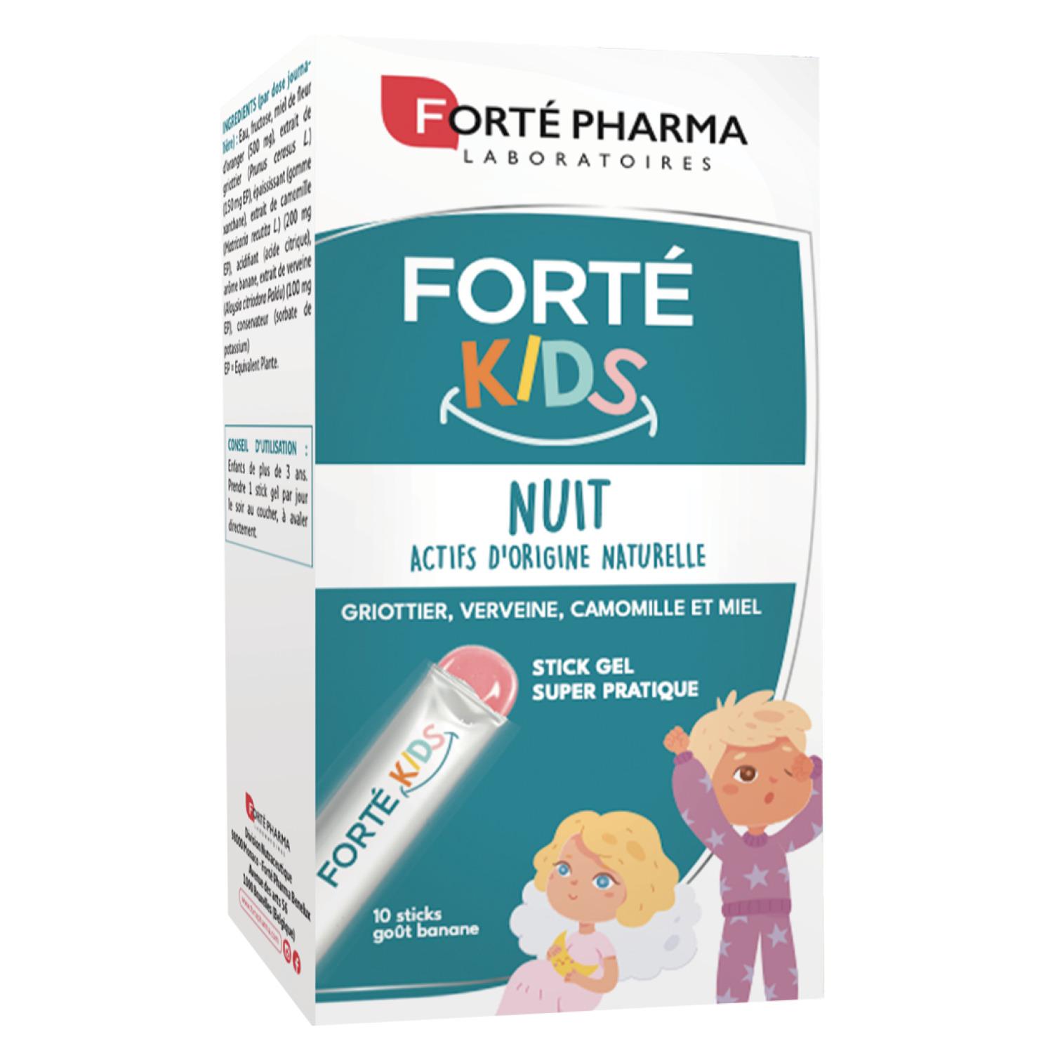 FORTE PHARMA Complément alimentaire Kids nuit goût banane 10 sticks