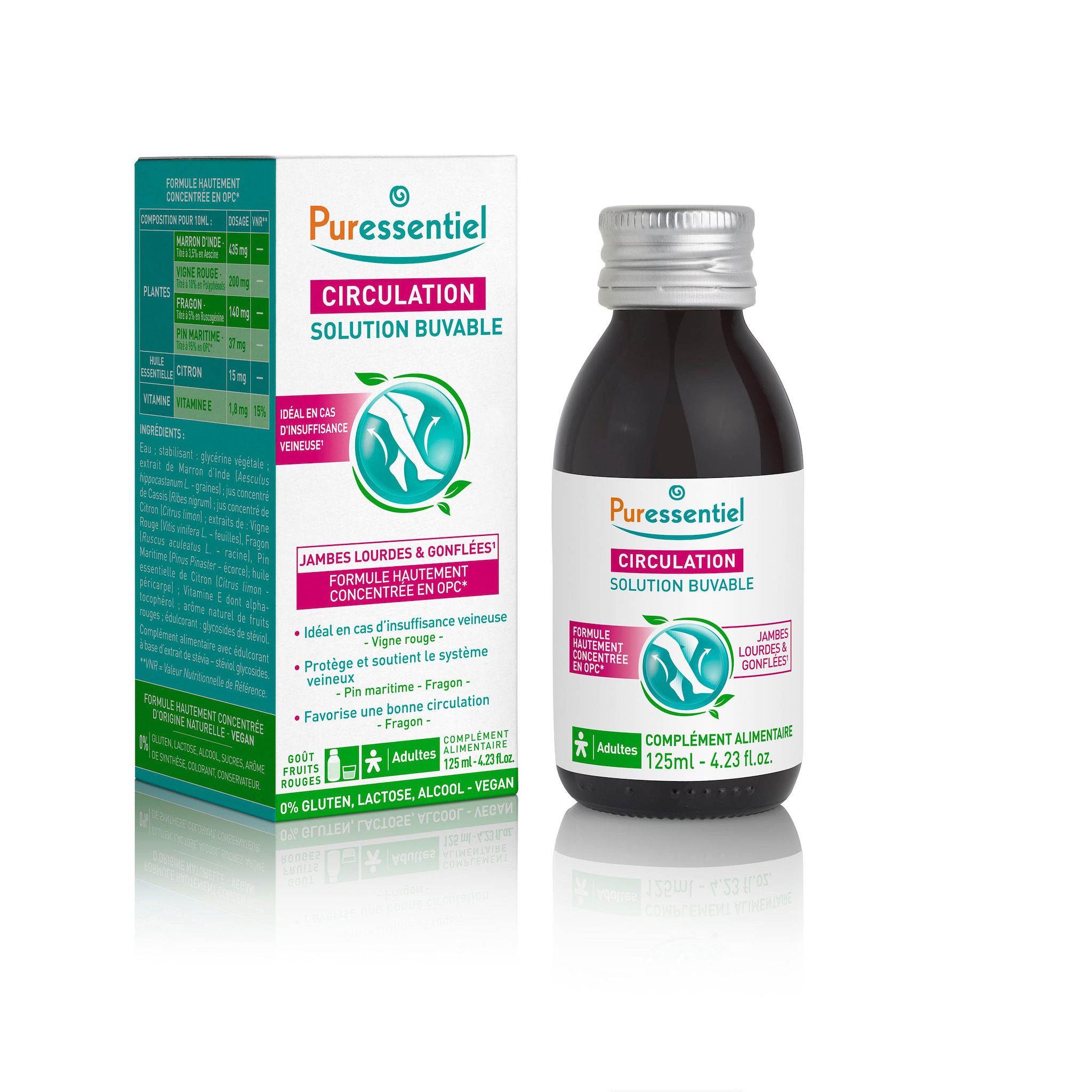 PURESSENTIEL Complément alimentaire Solution buvable circulation 125ml
