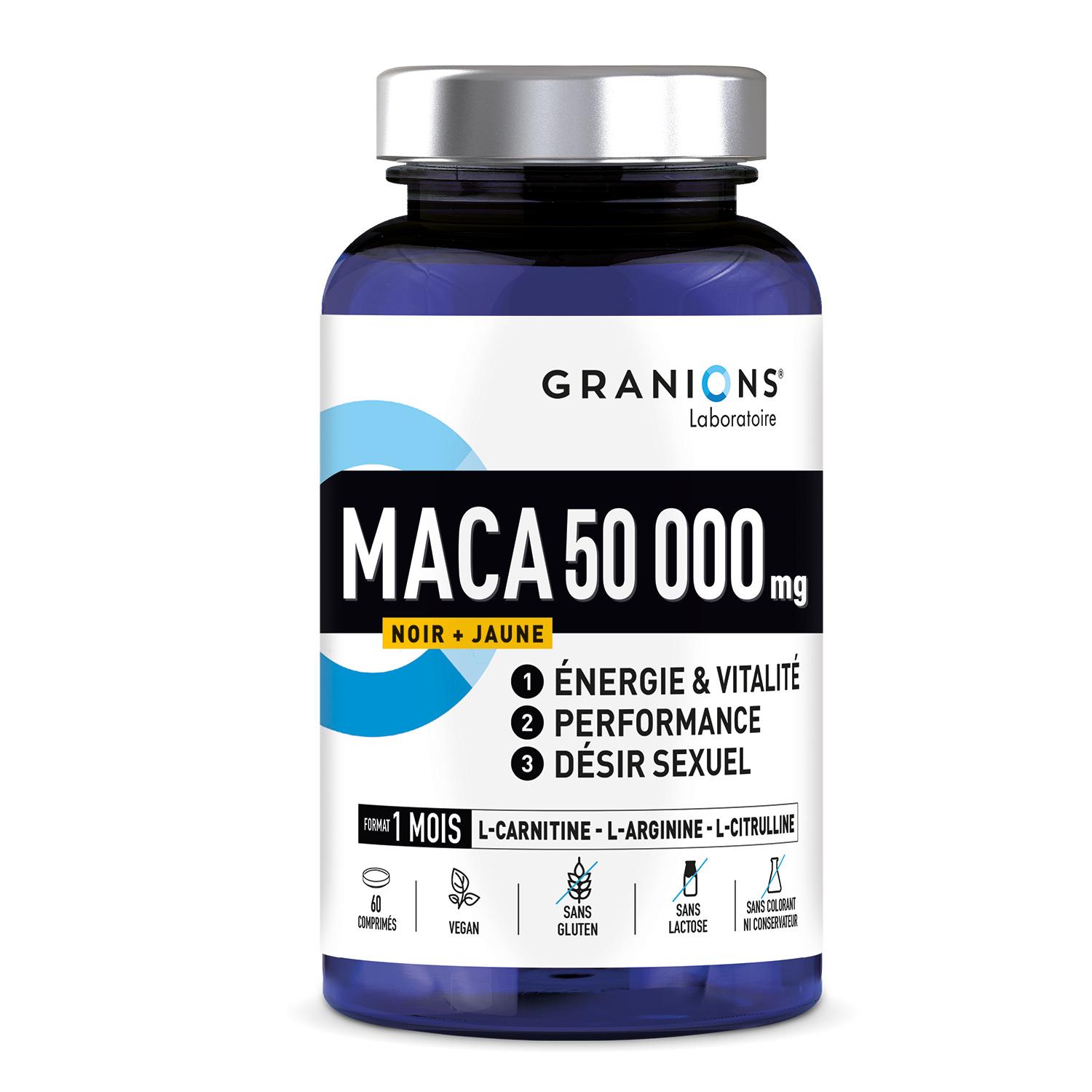 GRANIONS Complément alimentaire Maca 50 000mg 60 comprimés