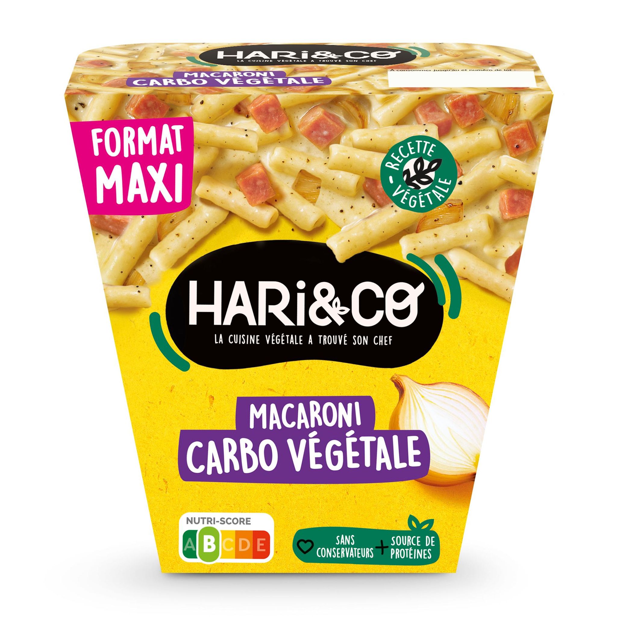 HARI&CO Macaroni carbo végétale 1 part 400g