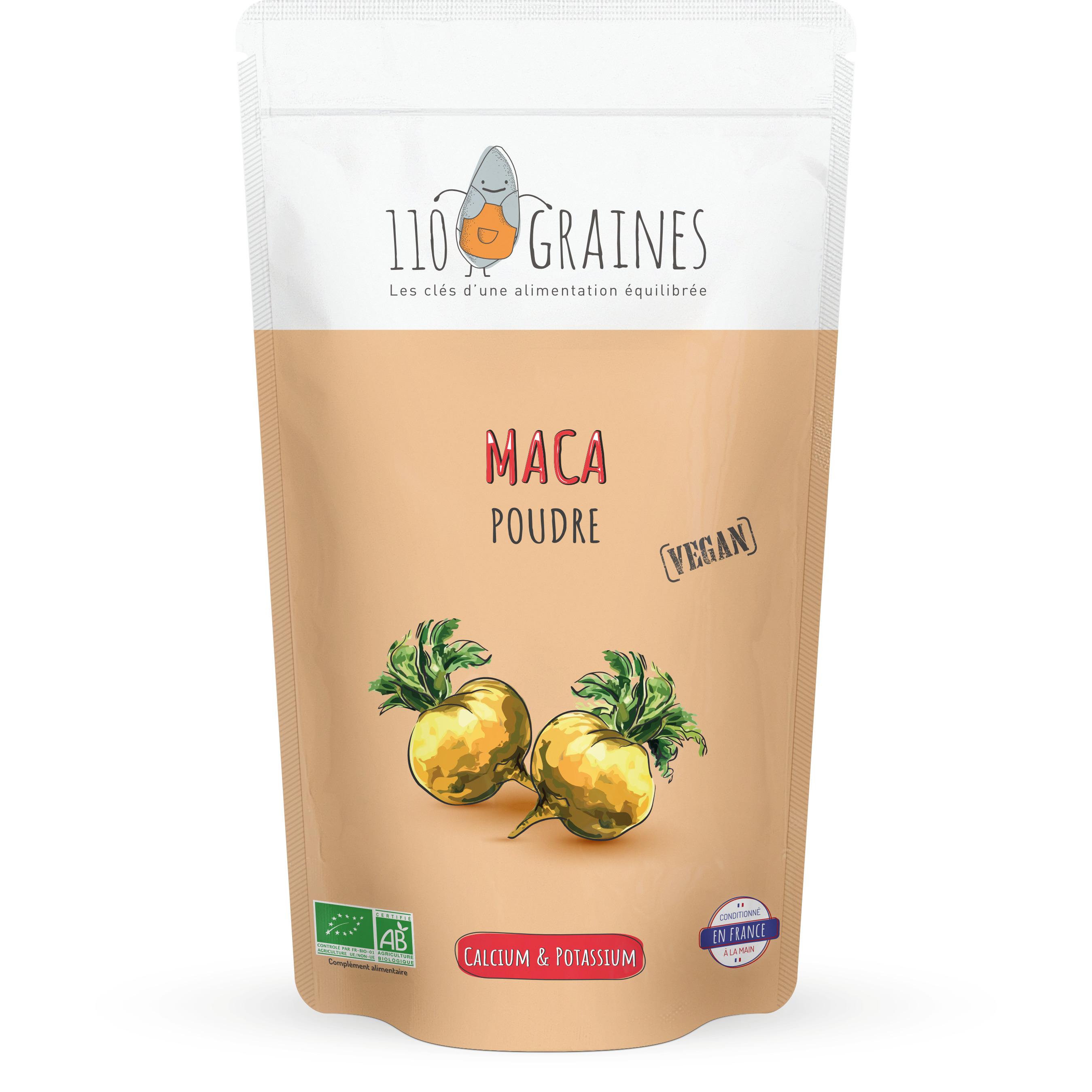 110 GRAINES Complément alimentaire maca en poudre bio 200g