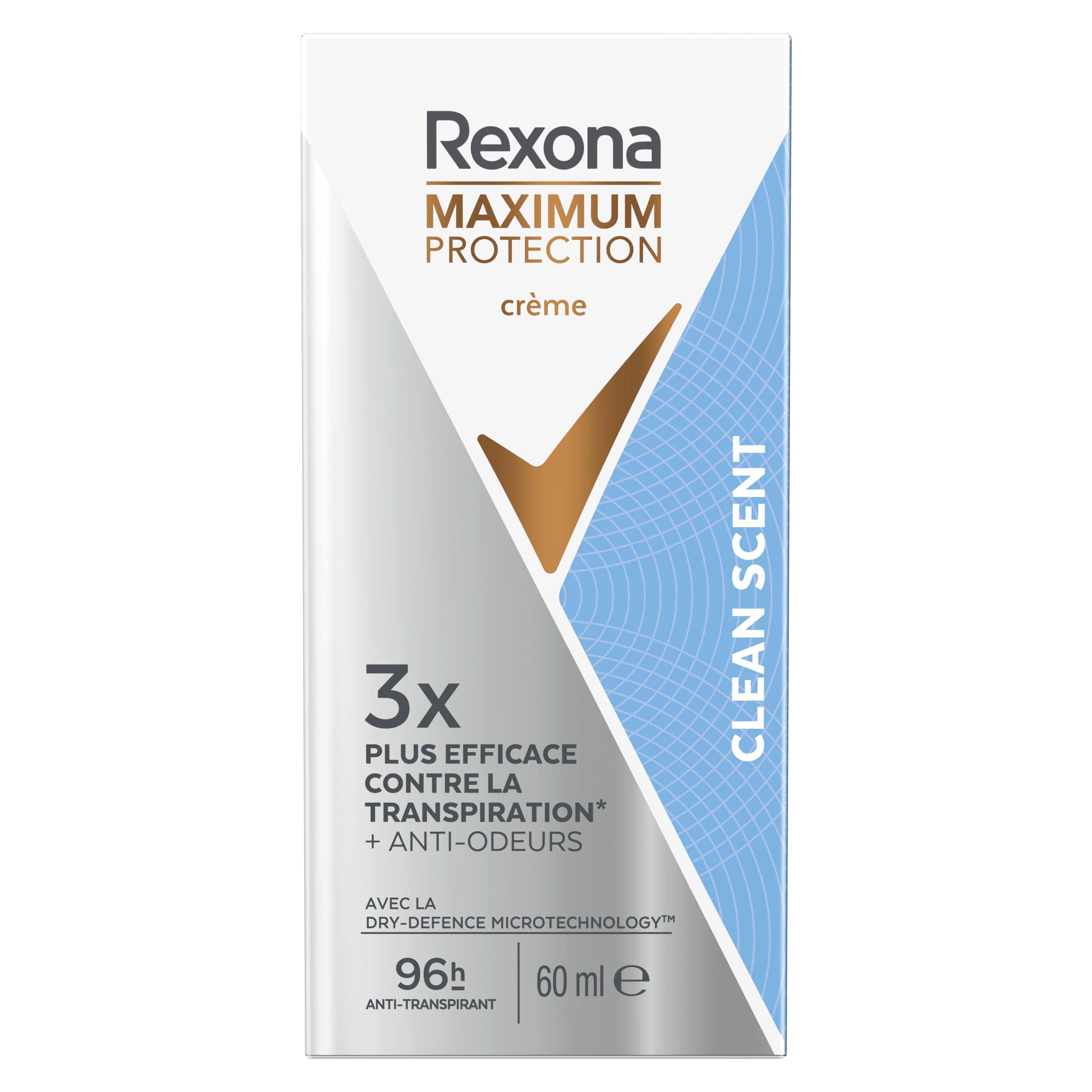 REXONA Maximum protection Déodorant crème clean scent 60ml