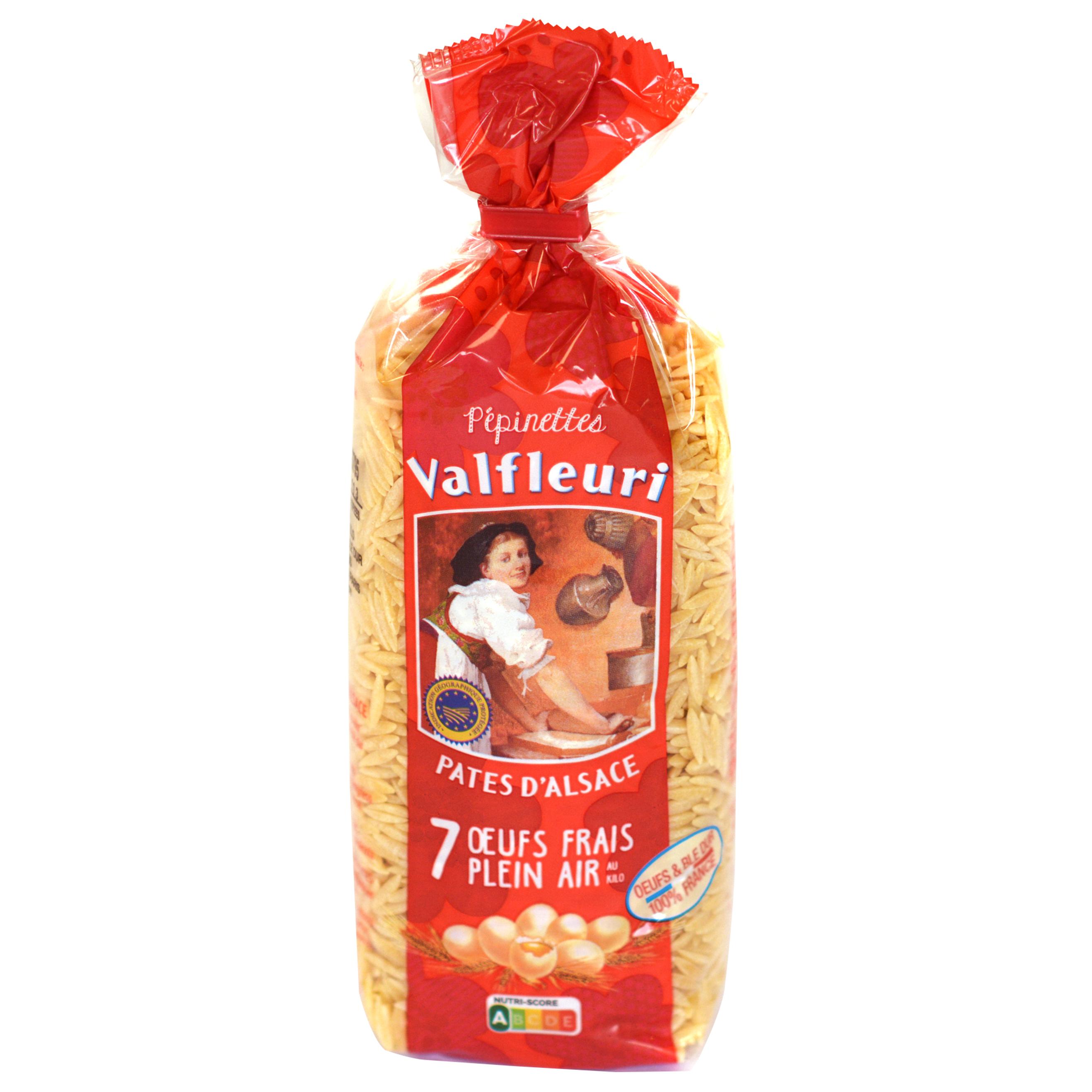 VALFLEURI Pâtes d'Alsace pépinettes 7 oeufs frais plein air 400g